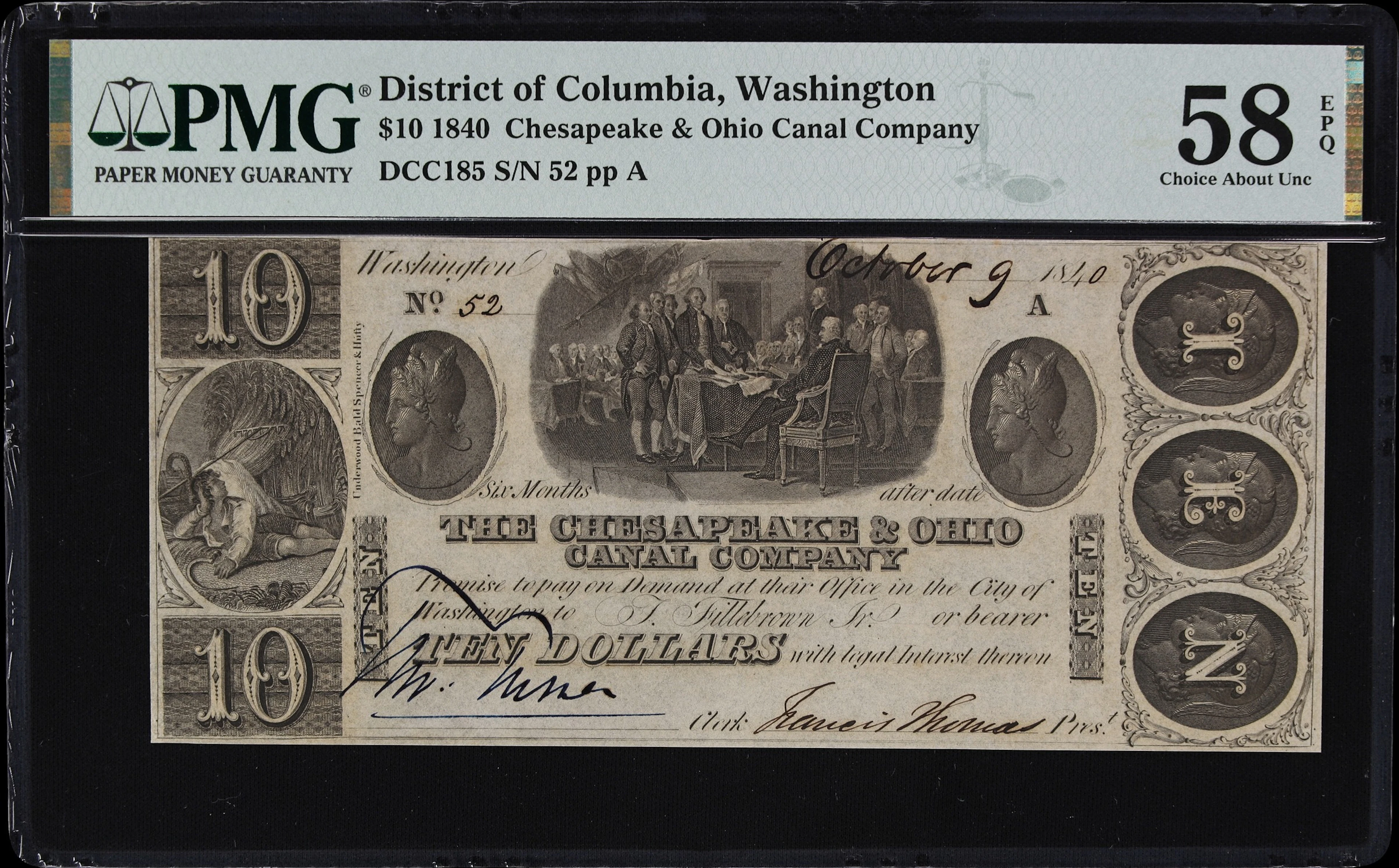 Washington, District of Columbia. Chesapeake & Ohio Canal Company.