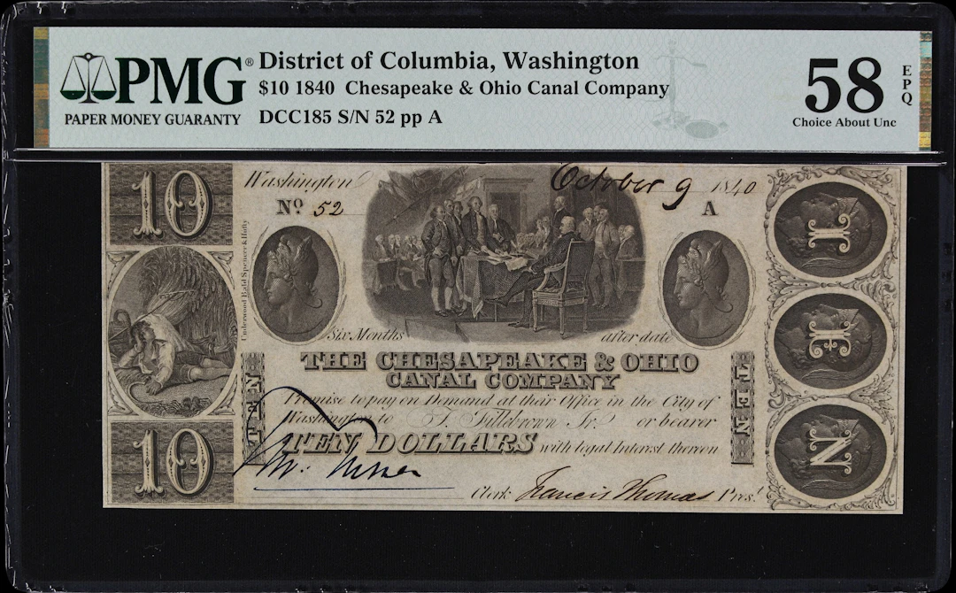 Washington, District of Columbia. Chesapeake & Ohio Canal Company.