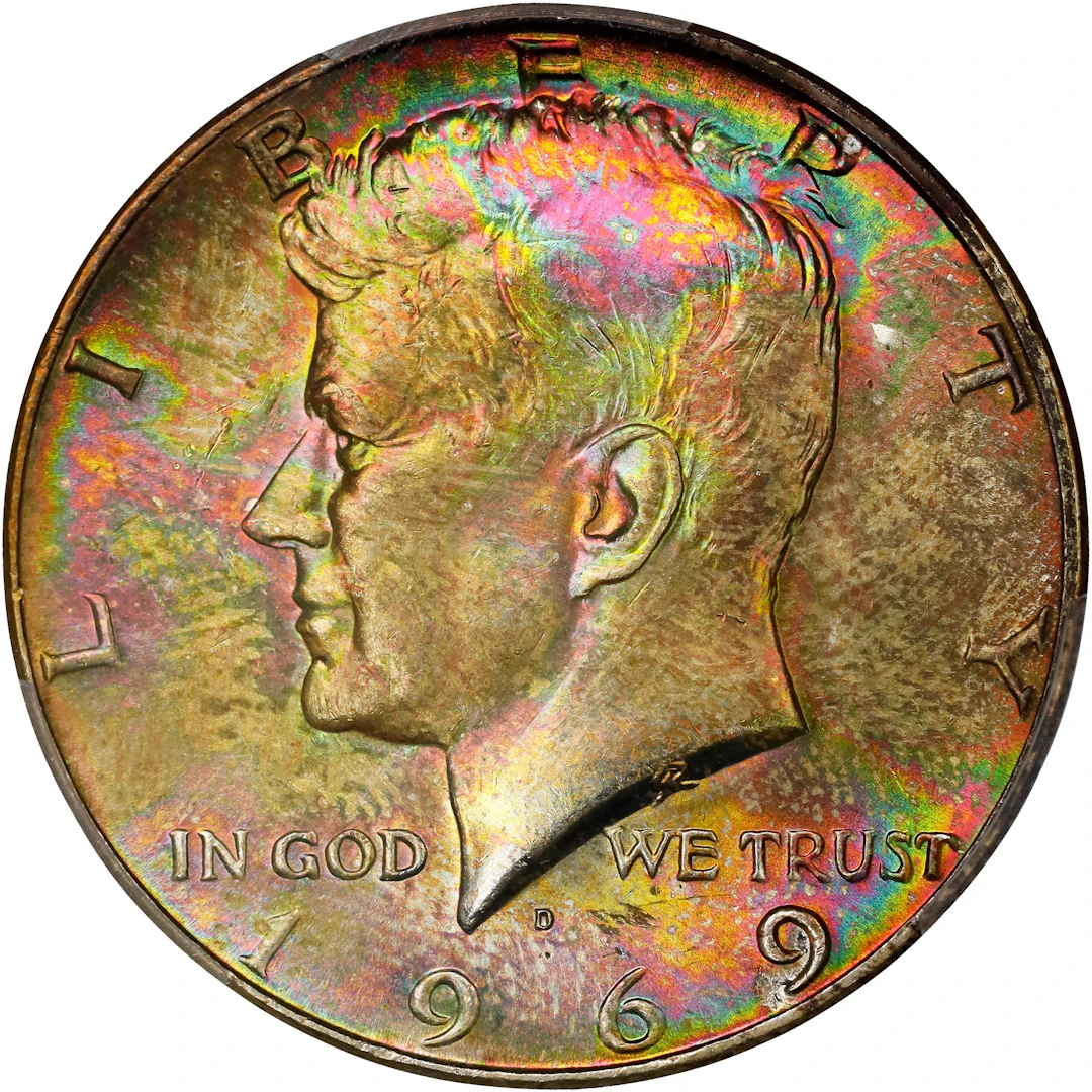 1969-D Kennedy Half Dollar. MS-66 (PCGS).