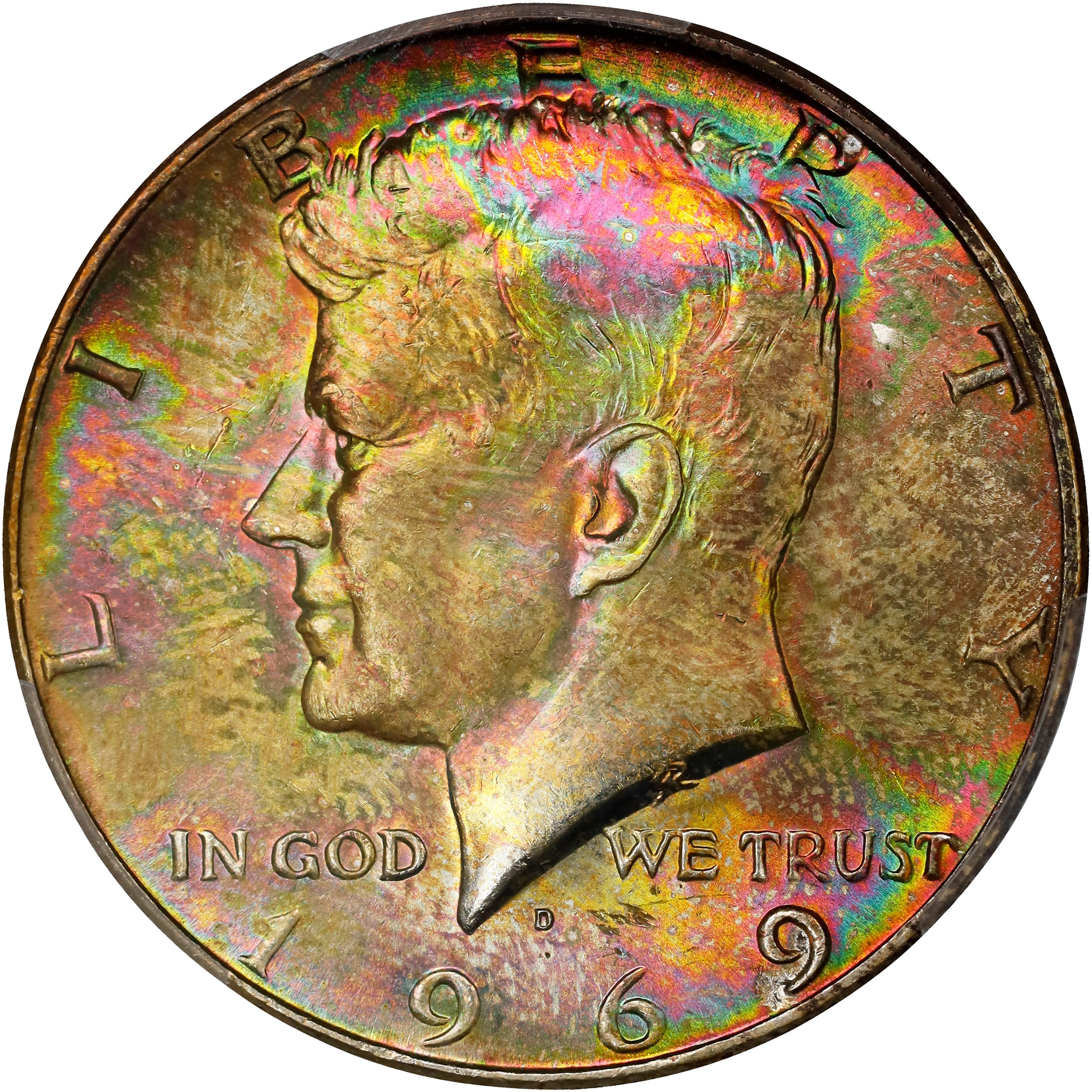 1969-D Kennedy Half Dollar. MS-66 (PCGS).