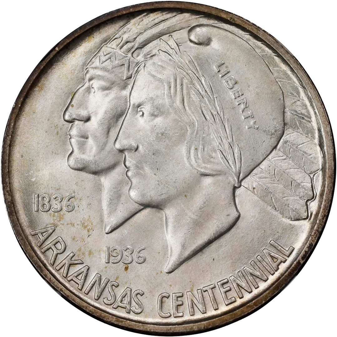 1935-D Arkansas Centennial. MS-65 (NGC).