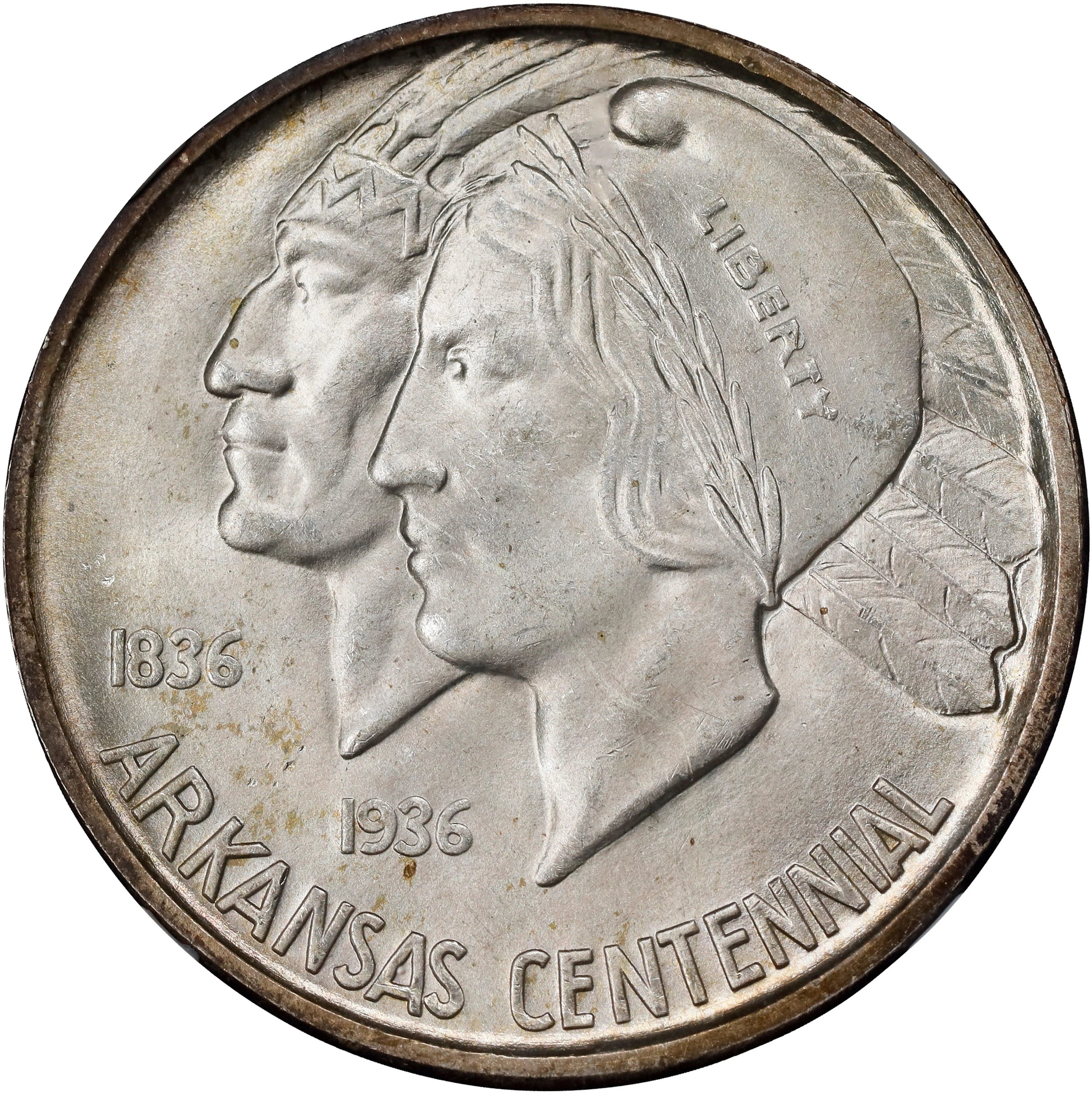 1935-D Arkansas Centennial. MS-65 (NGC).