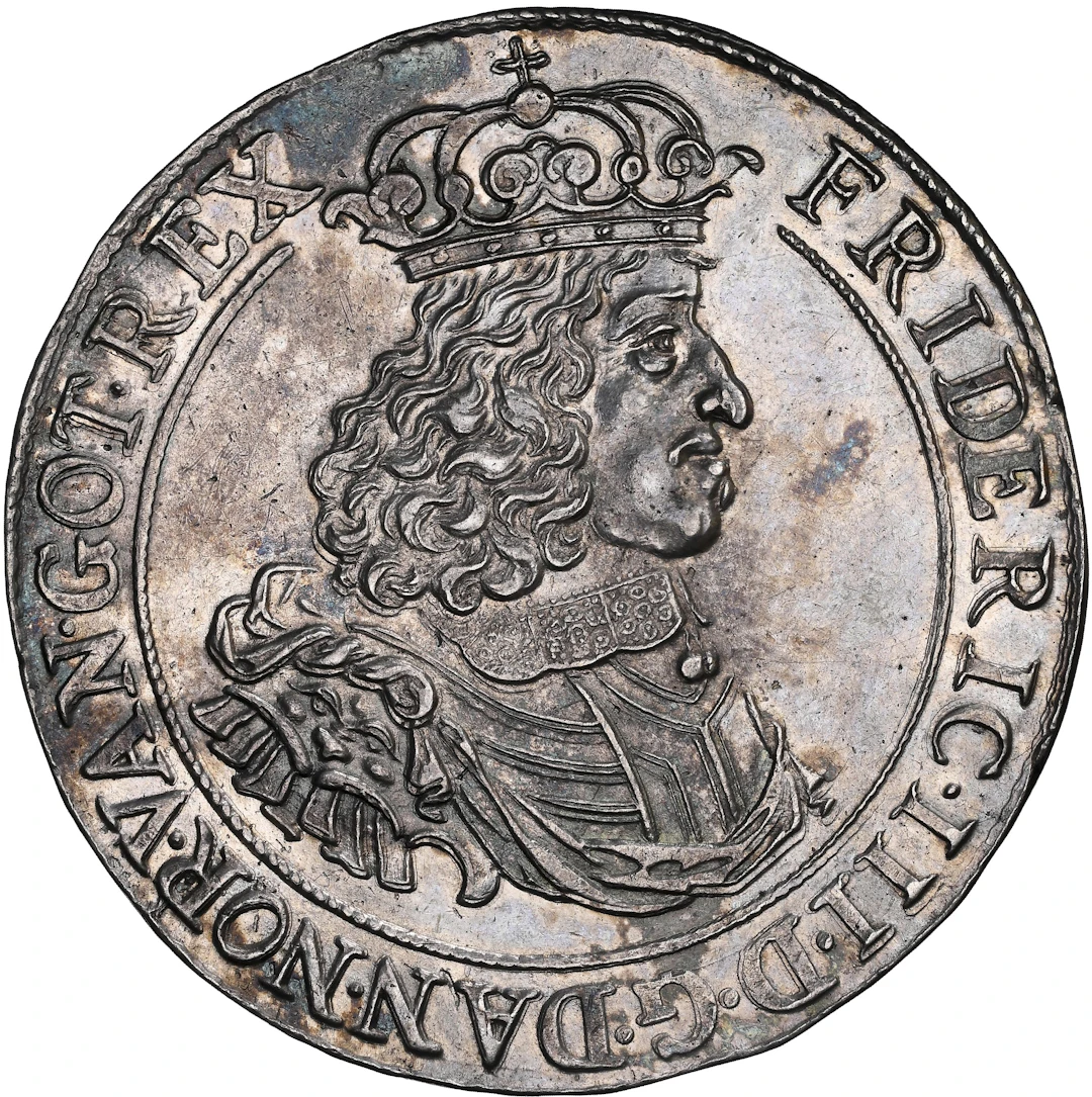 DENMARK. 2 Speciedaler, 1661. Copenhagen Mint. Frederik III. NGC Unc