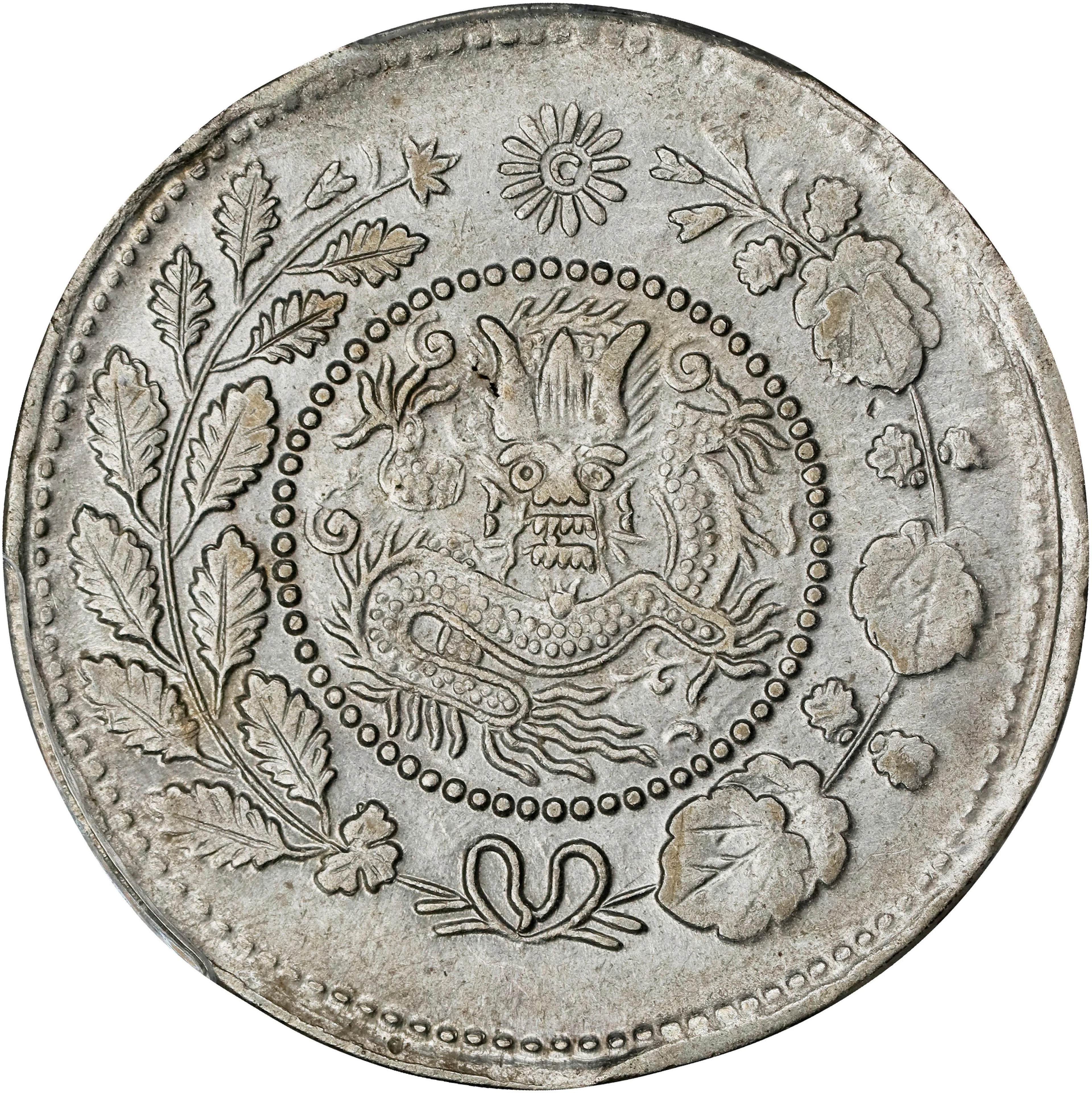 (t) CHINA. Sinkiang. 5 Mace (Miscals), ND (ca. 1906/7). Kashgar (Shufu)