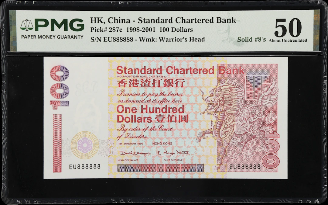 (t) HONG KONG (SAR). Standard Chartered Bank. 100 Dollars, 1.1.1999.