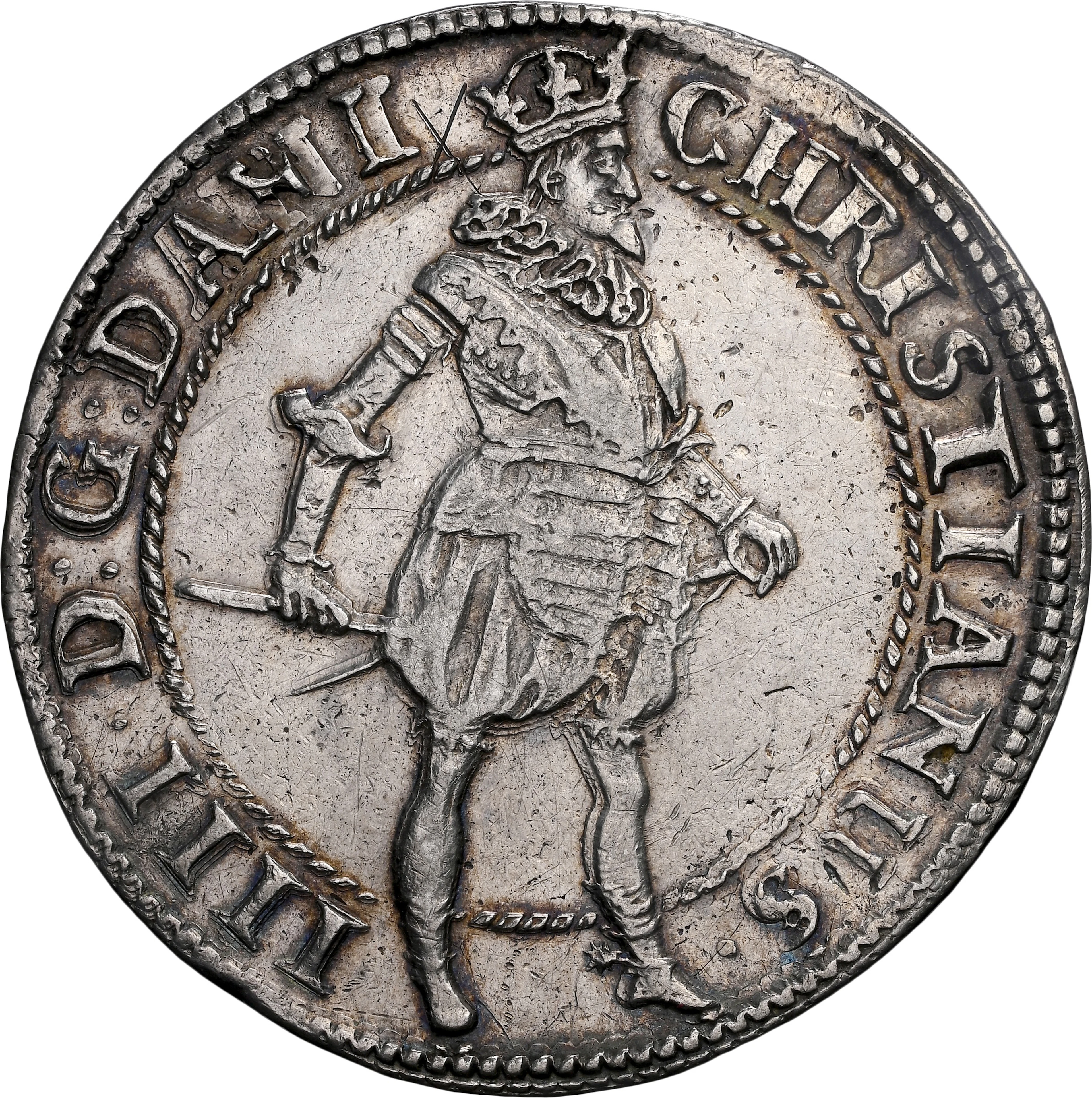 DENMARK. 2 Krone, 1624. Copenhagen Mint. Christian IV. NGC AU Details--Obverse