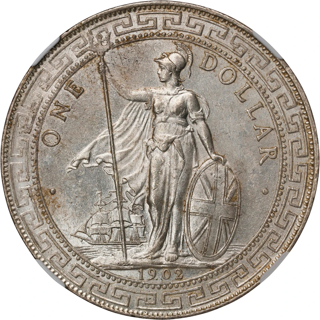 GREAT BRITAIN. Trade Dollar, 1902-B. Bombay Mint. Edward VII. NGC MS-61.