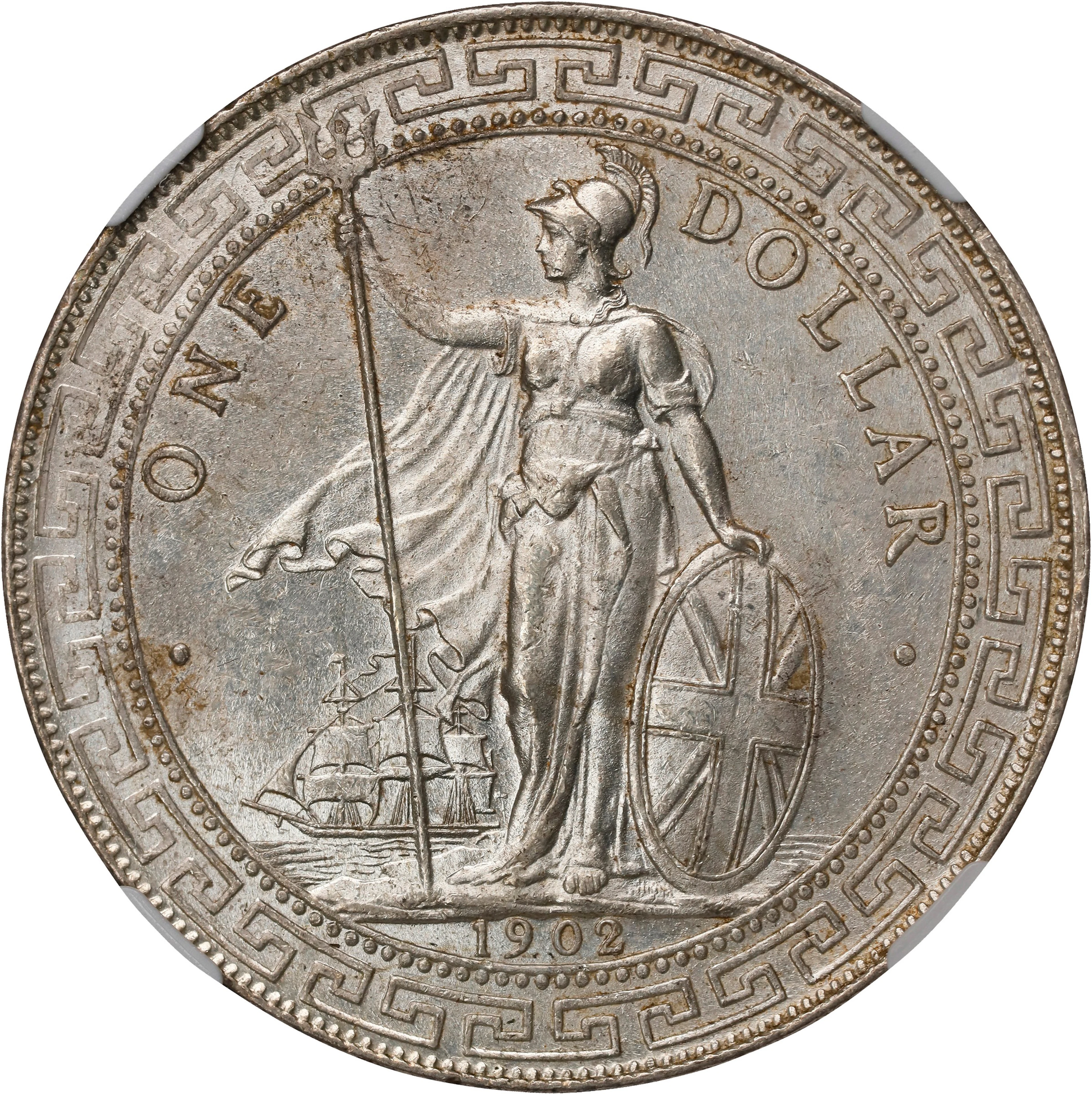 GREAT BRITAIN. Trade Dollar, 1902-B. Bombay Mint. Edward VII. NGC MS-61.