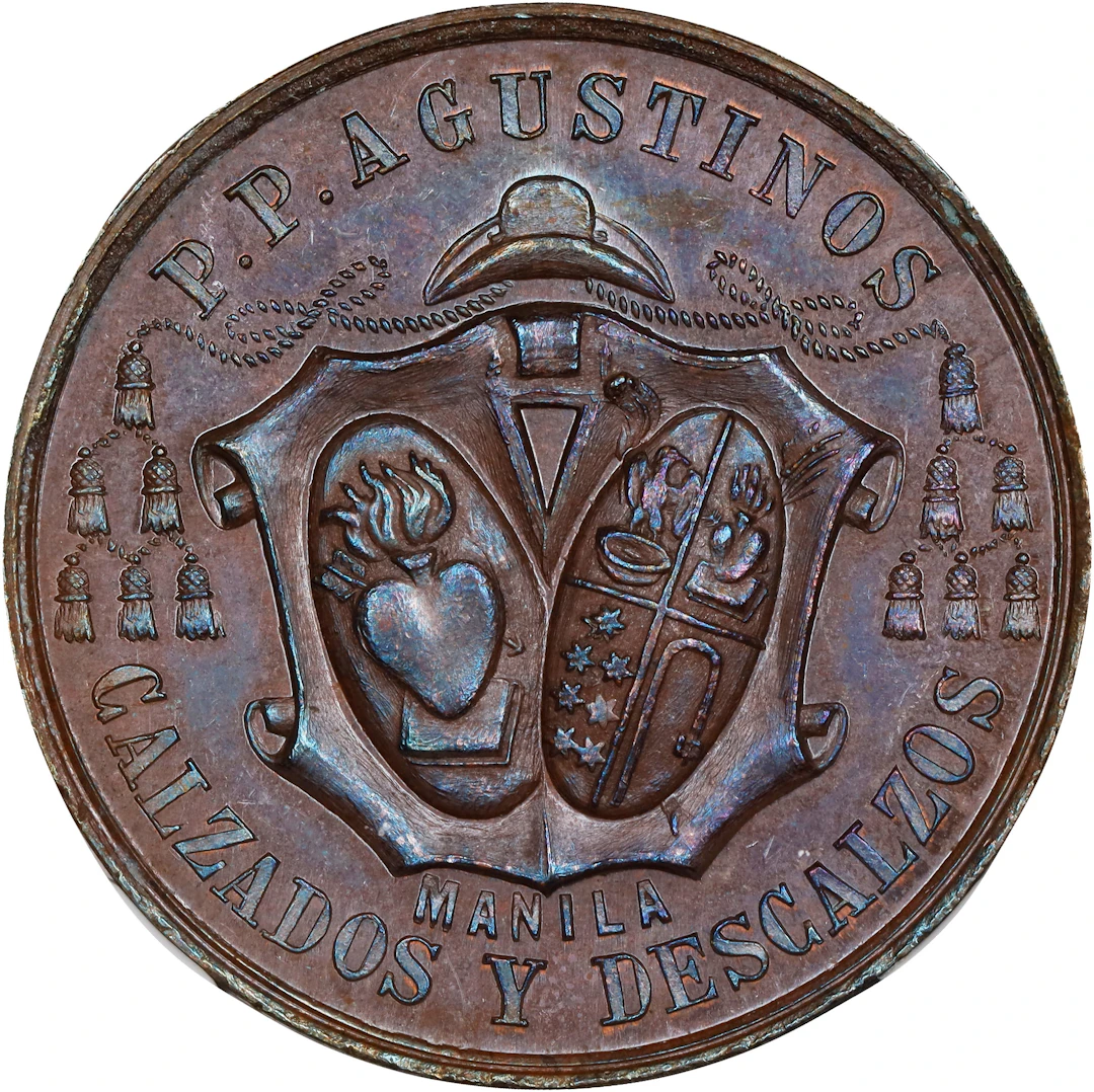 PHILIPPINES. Philippine Exhibition Bronze Medal, 1887. Alfonso XIII.