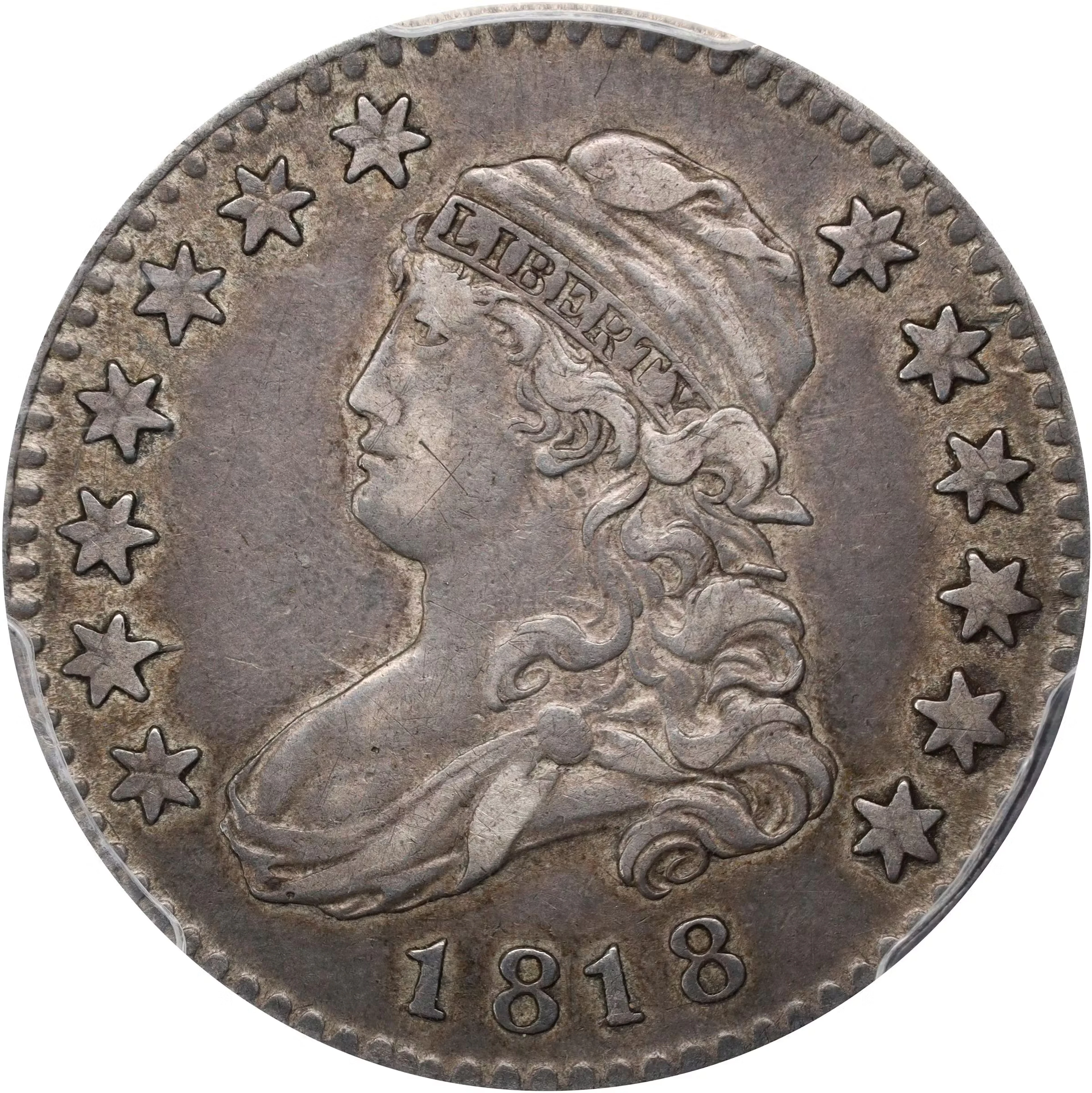 1818 Capped Bust Quarter. B-9. Rarity-5-. EF-40 (PCGS).
