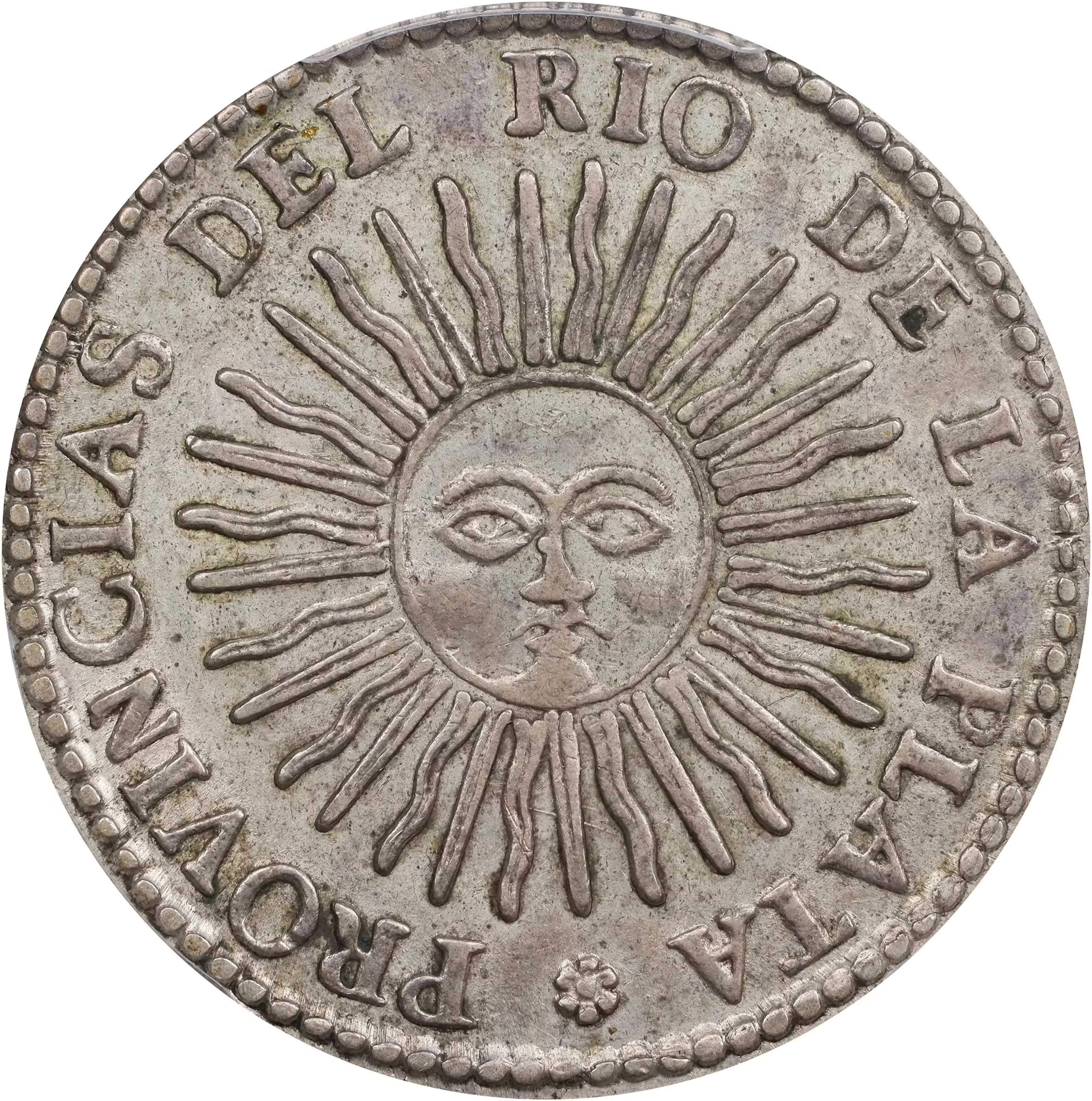 ARGENTINA. 4 Soles, 1828-RA P. La Rioja Mint. PCGS AU-55+.