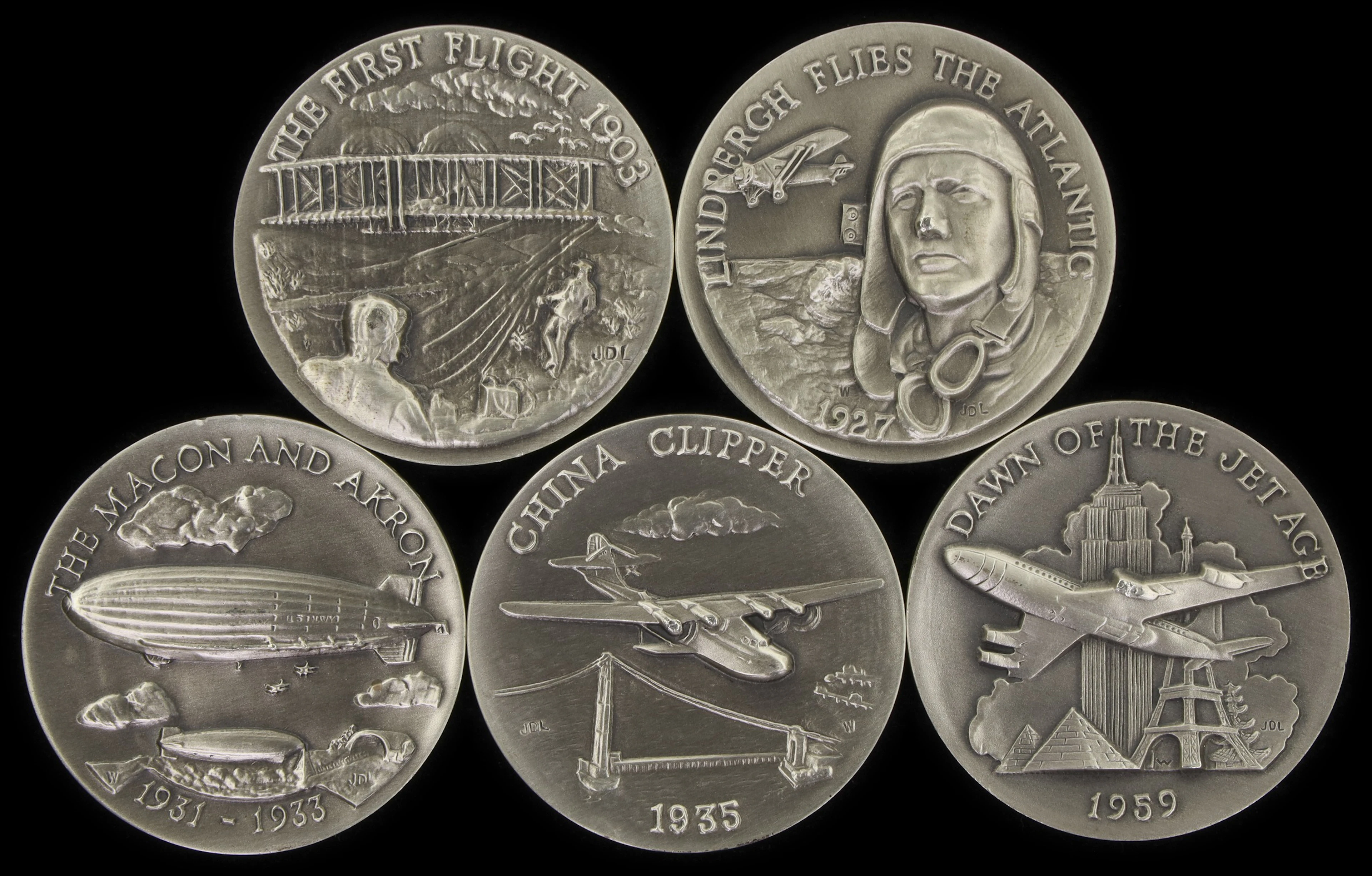 (5.056 oz, 157.262 g ASW). Lot of (5) Longines Symphonette Sterling