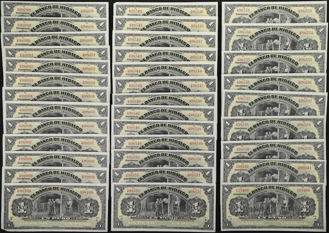 MEXICO. Lot of (35). Banco de Hidalgo. 1 Peso, ND (1914). P-S304b.