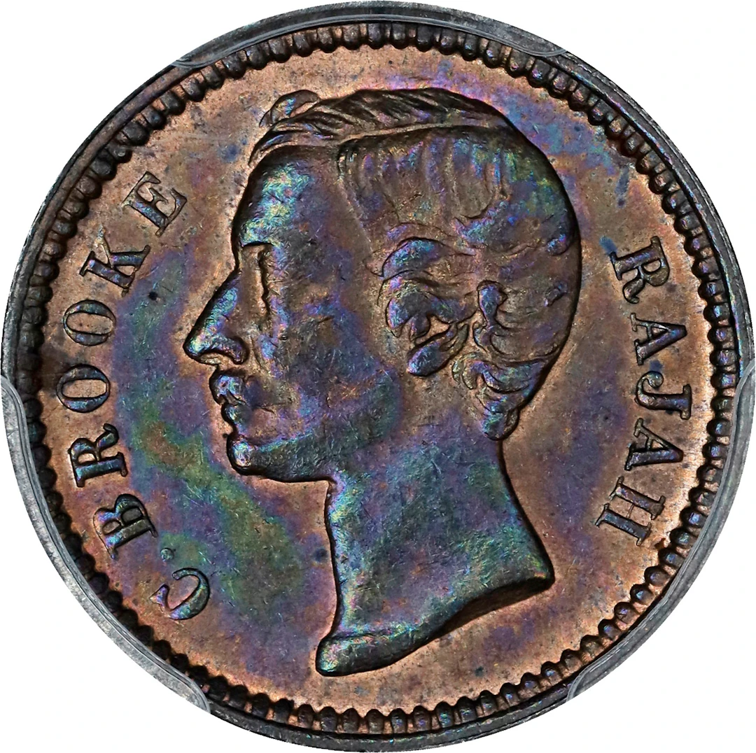SARAWAK. 1/4 Cent, 1896-H. Birmingham (Heaton) Mint. Charles J. Brooke.
