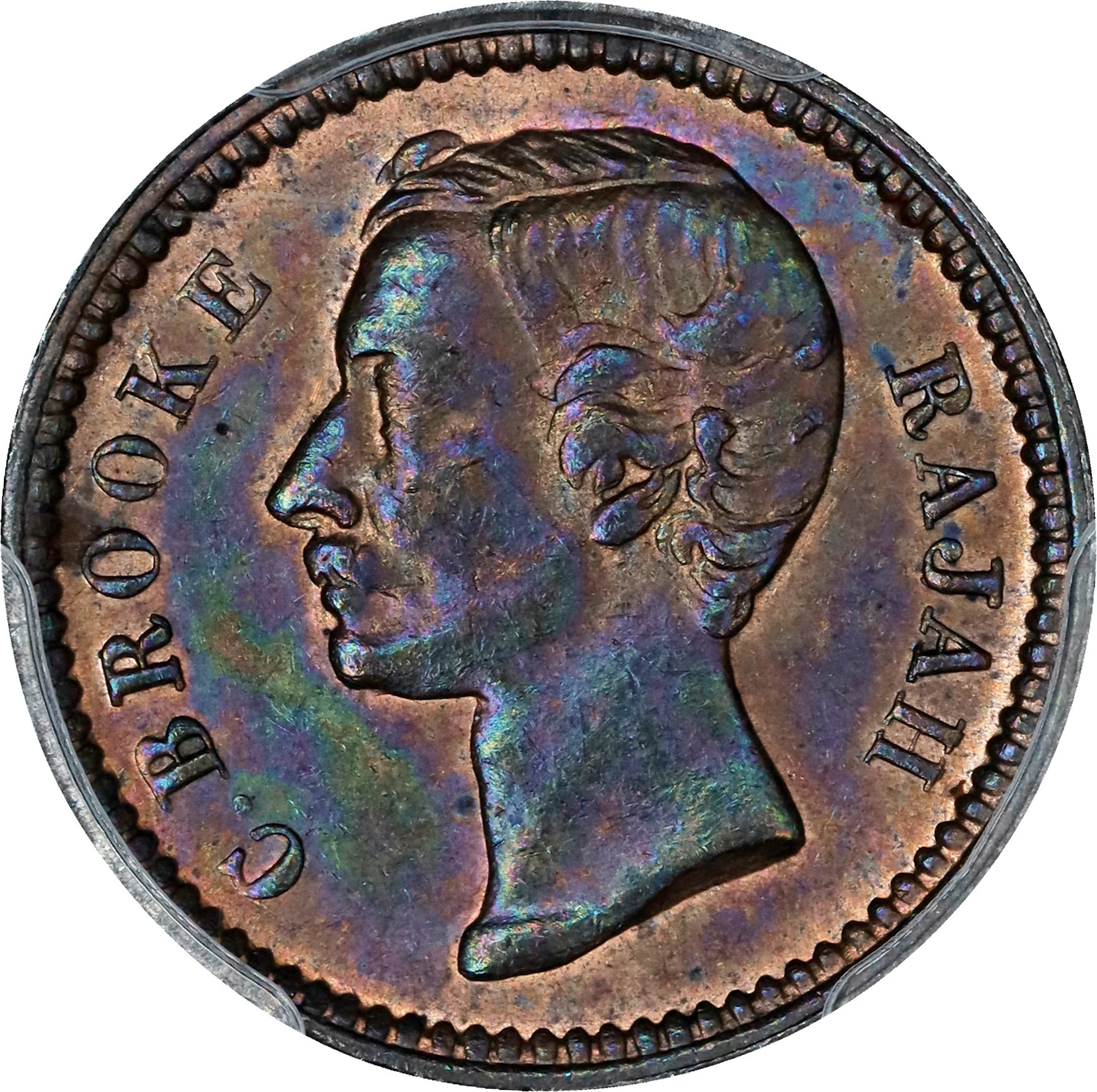 SARAWAK. 1/4 Cent, 1896-H. Birmingham (Heaton) Mint. Charles J. Brooke.