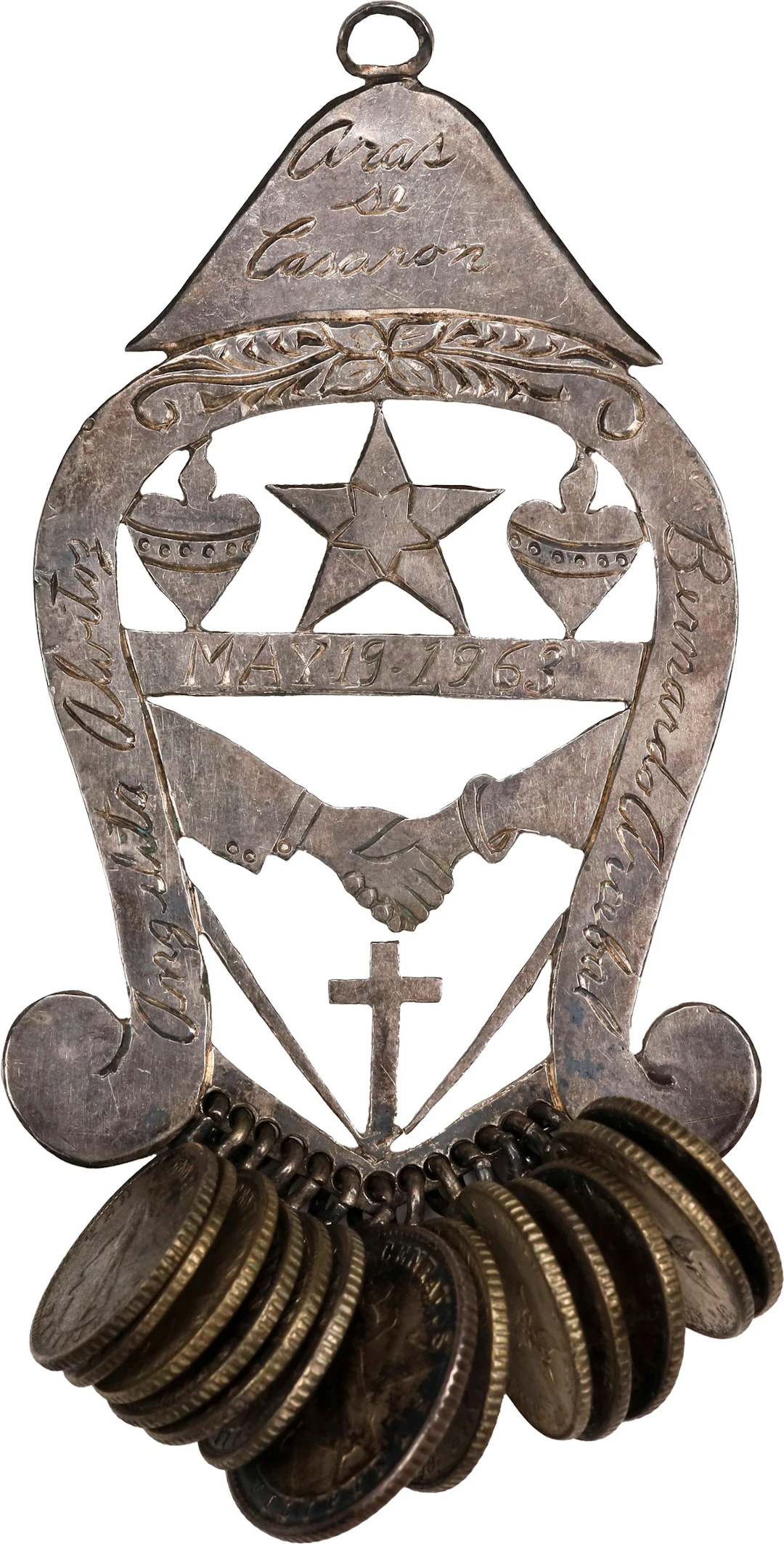 PHILIPPINES. Wedding Dowry Silver Offering, 1963. EXTREMELY FINE.
