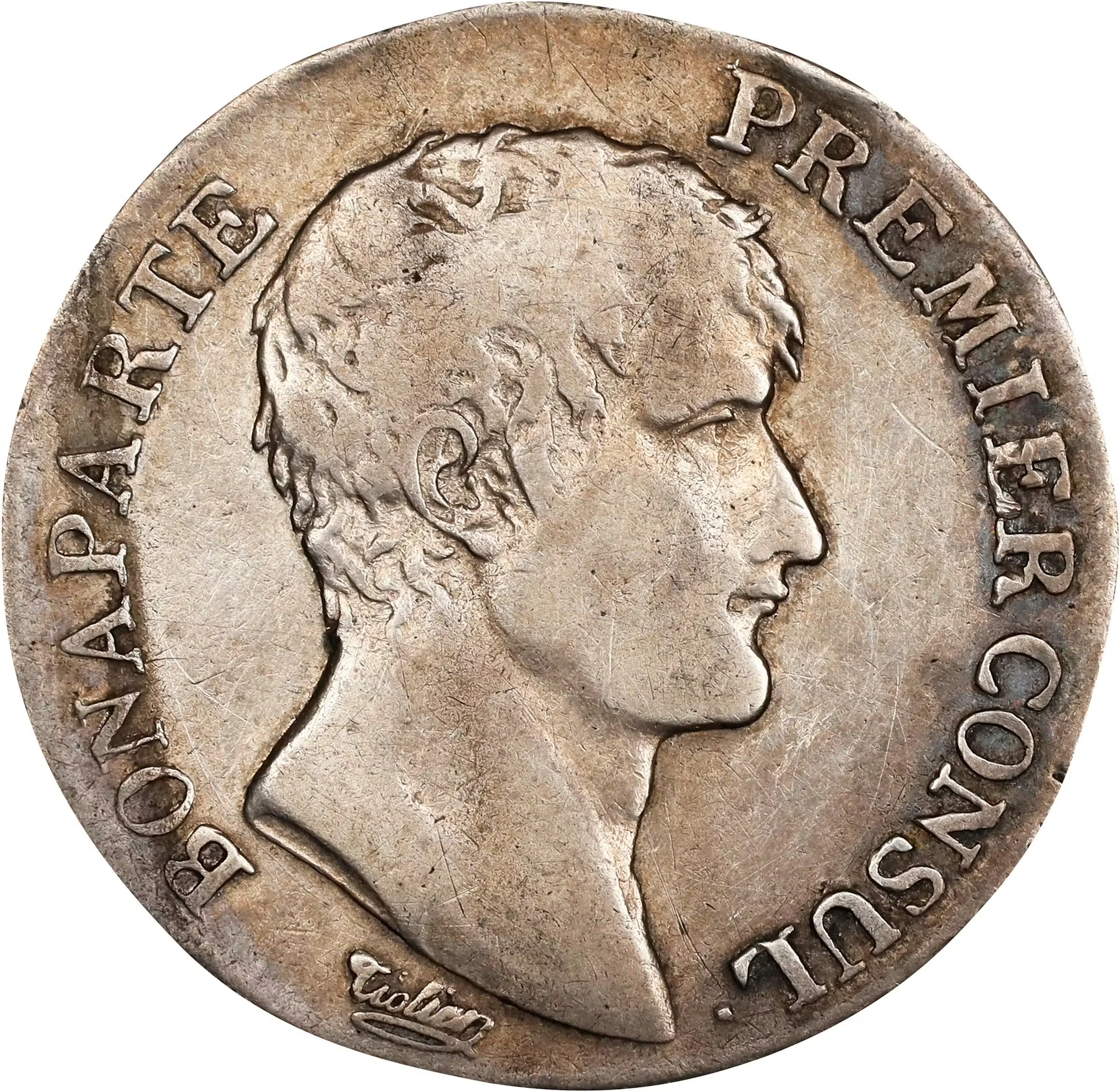 FRANCE. Consulate. Franc, Year 12-U (1803/4). Turin Mint. Napoleon