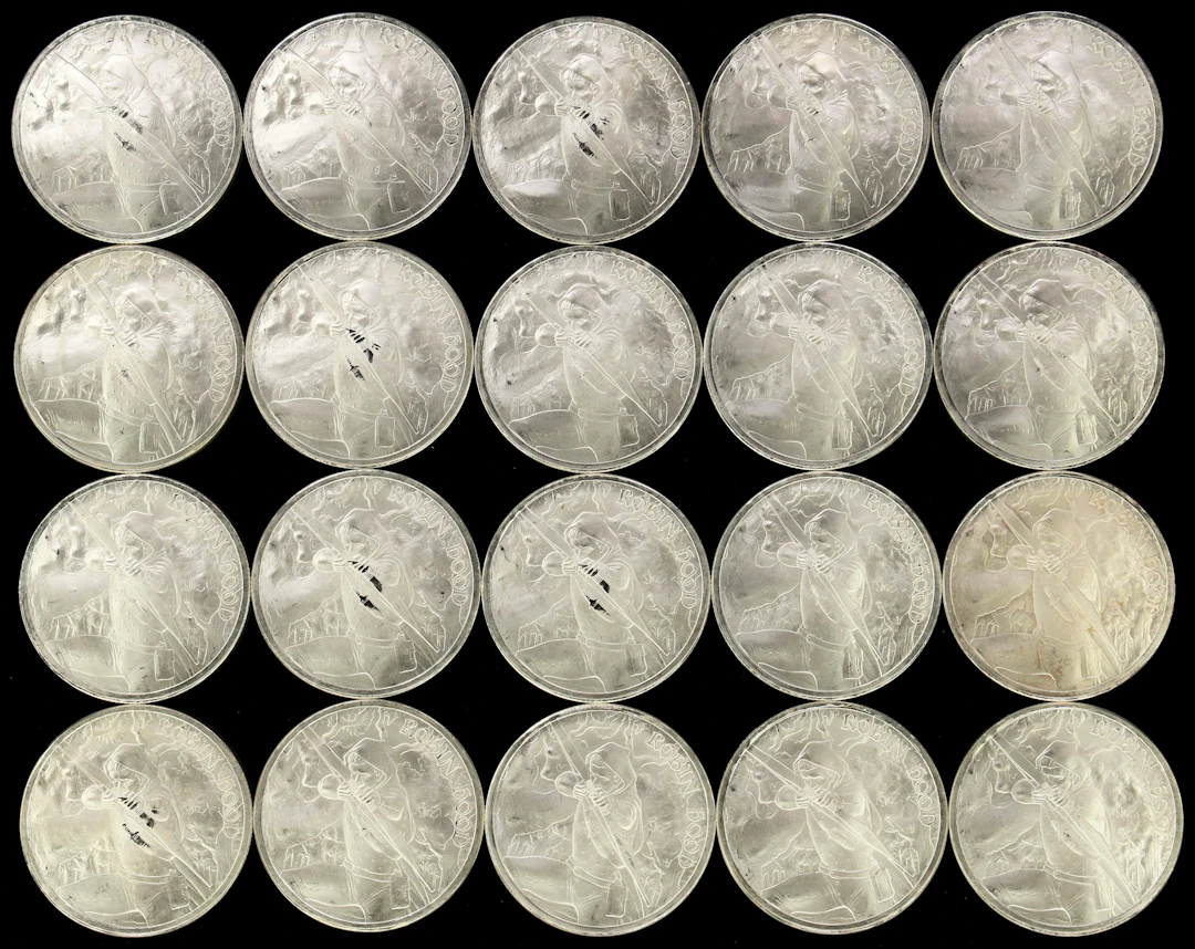 (20 oz, 622.08 g ASW). Lot of (20) Medieval Legends Robin Hood 1 oz