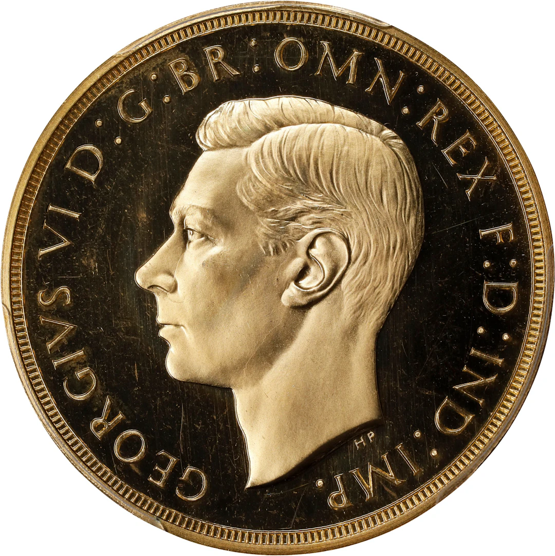 GREAT BRITAIN. 5 Pounds, 1937. London Mint. George VI. PCGS PROOF-64
