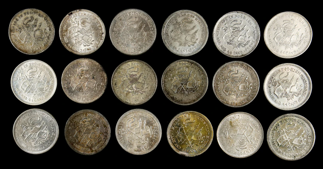 (t) CHINA. Fukien. Group of 1 Mace 4.4 Candareens (20 Cents) (18 Pieces)
