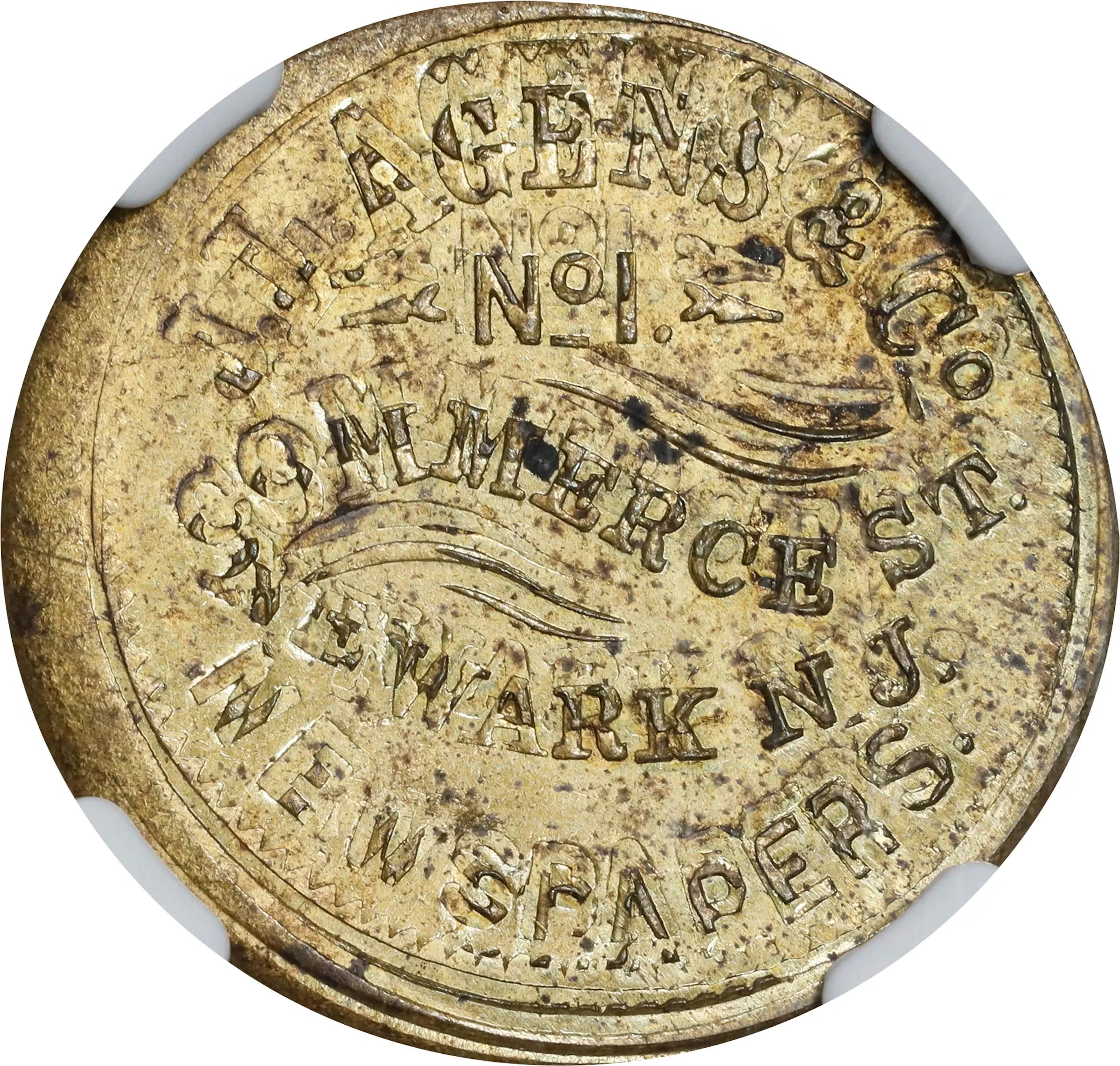 NEW JERSEY. Newark. Undated (1861-1865) J.L. Agens & Co. Fuld-555A-4b.