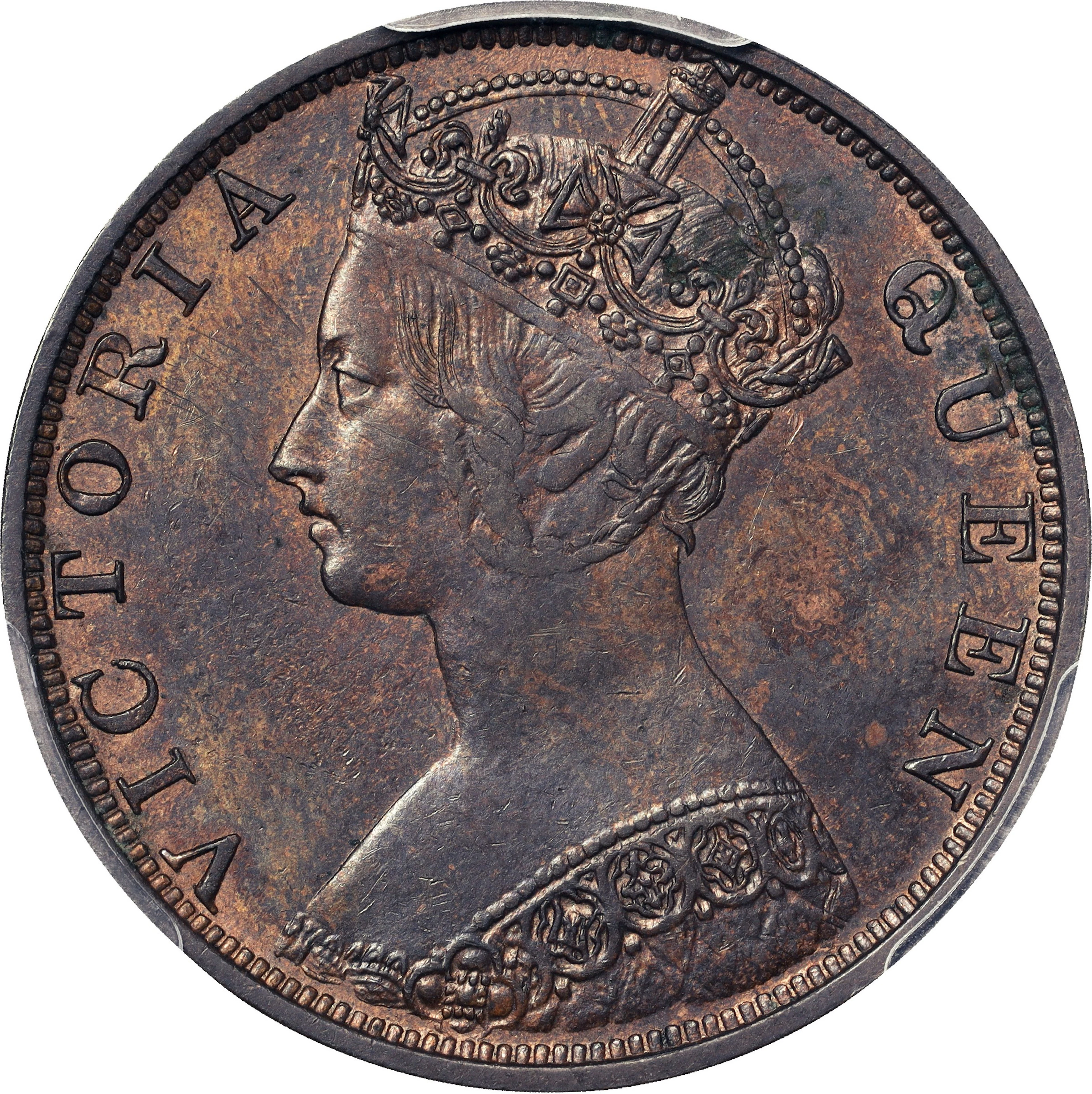(t) HONG KONG (SAR). Cent, 1881. London Mint. Victoria. PCGS AU-58.