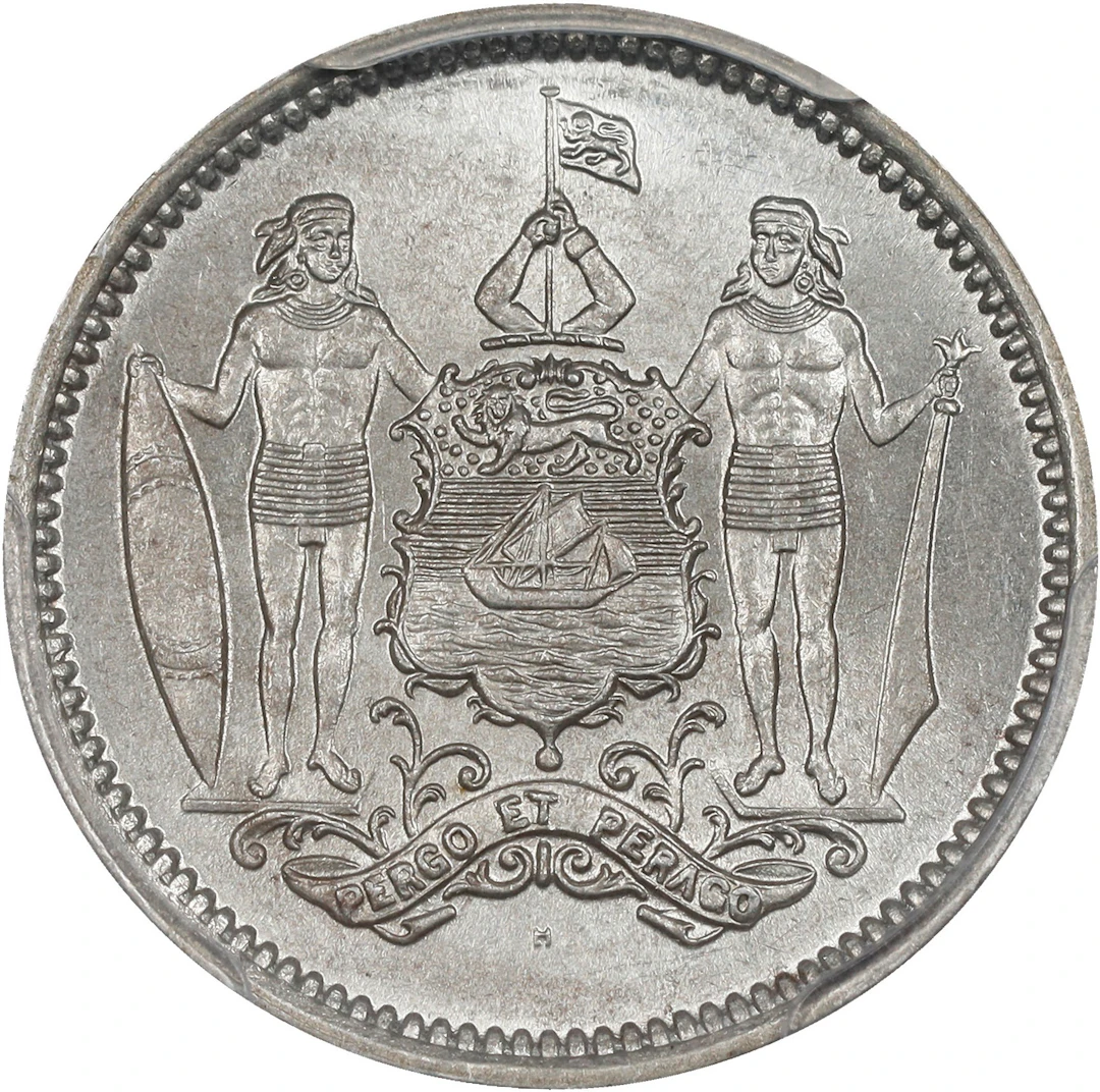 BRITISH NORTH BORNEO. 25 Cents, 1929-H. Birmingham (Heaton) Mint.