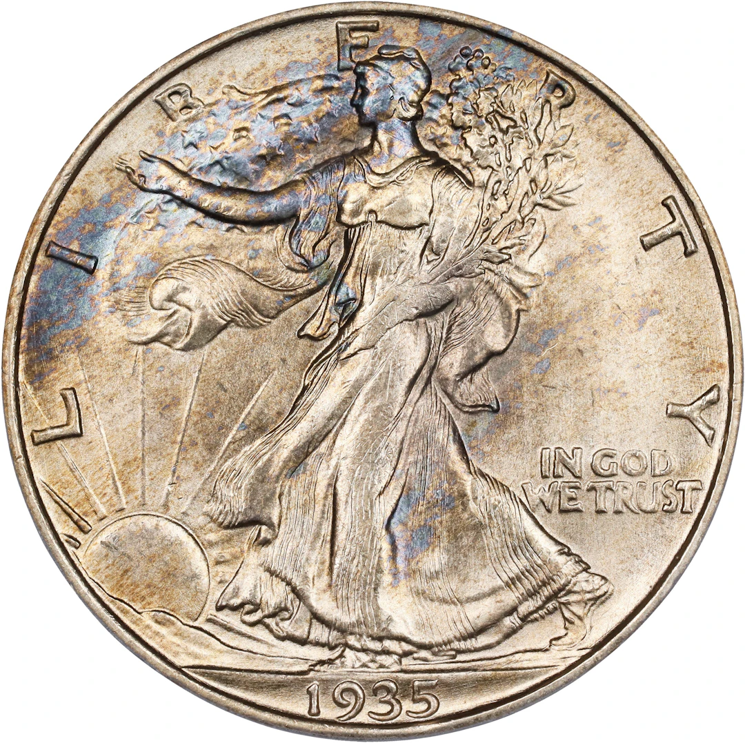 1935-S Walking Liberty Half Dollar. MS-65 (PCGS).