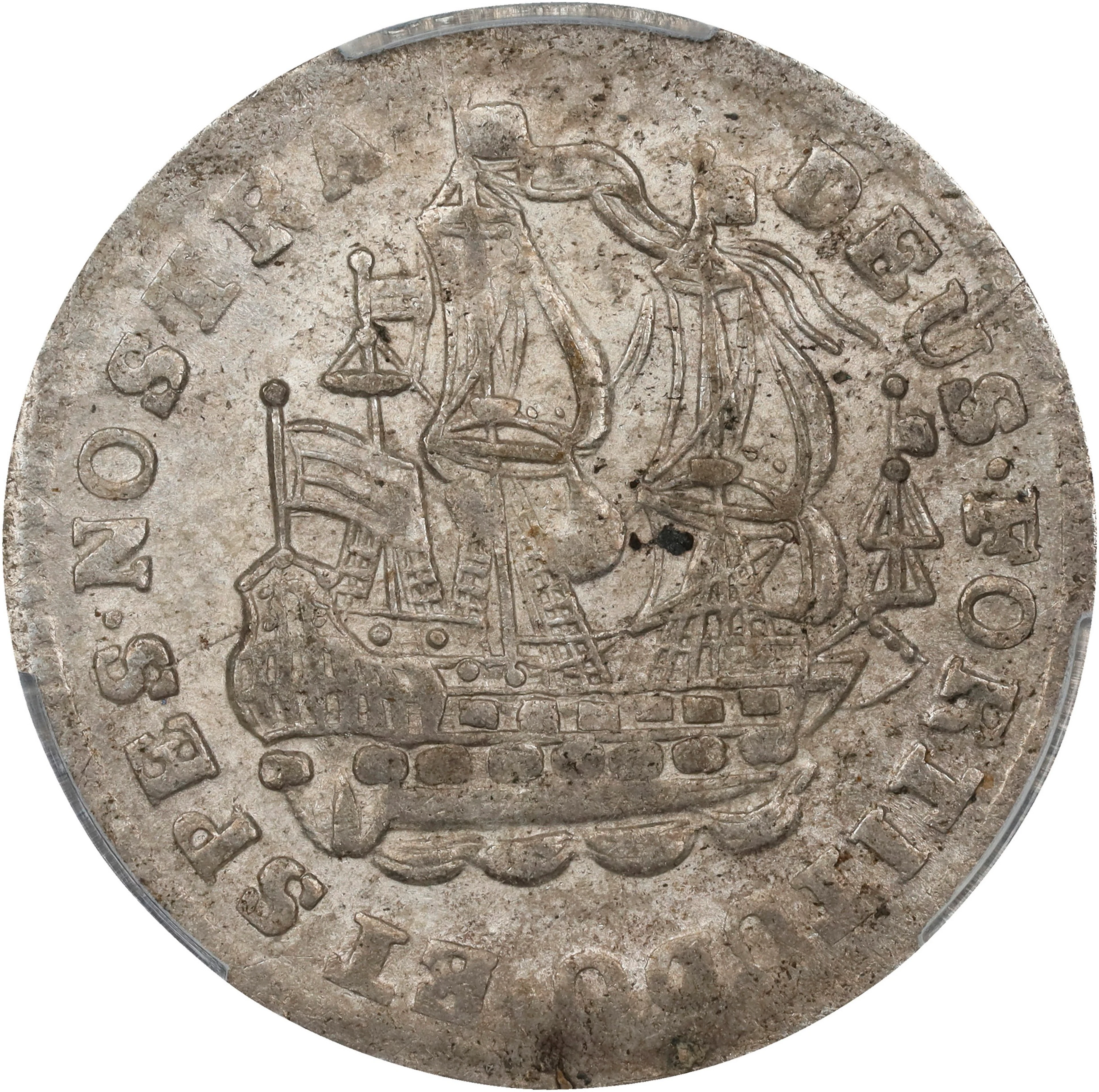 NETHERLANDS. West Friesland. 6 Stuivers, 1757/6. Enkhuizen Mint. PCGS AU-58.