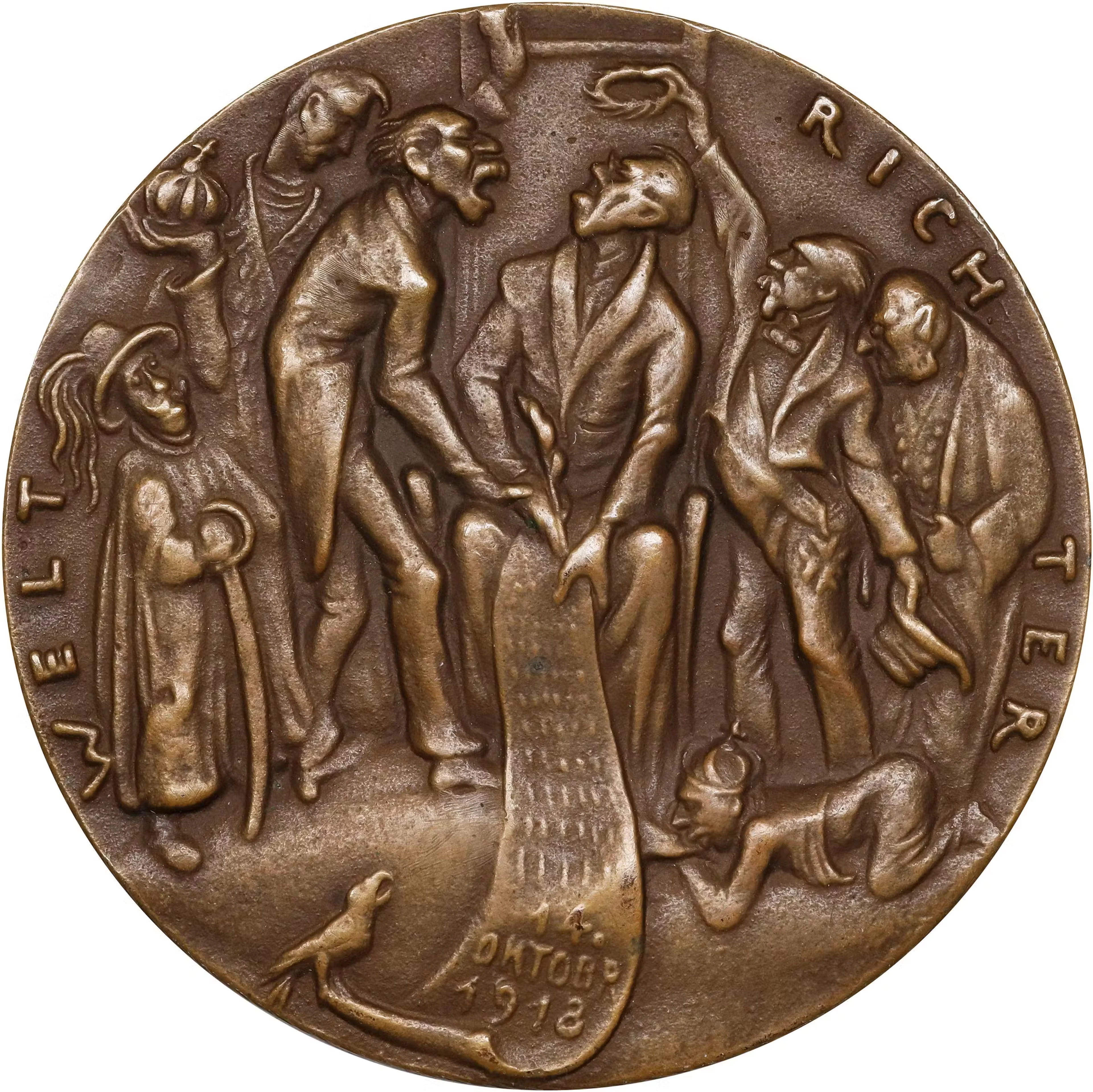GERMANY. Empire. The Judges of the World Cast Bronze Medal, 1918.