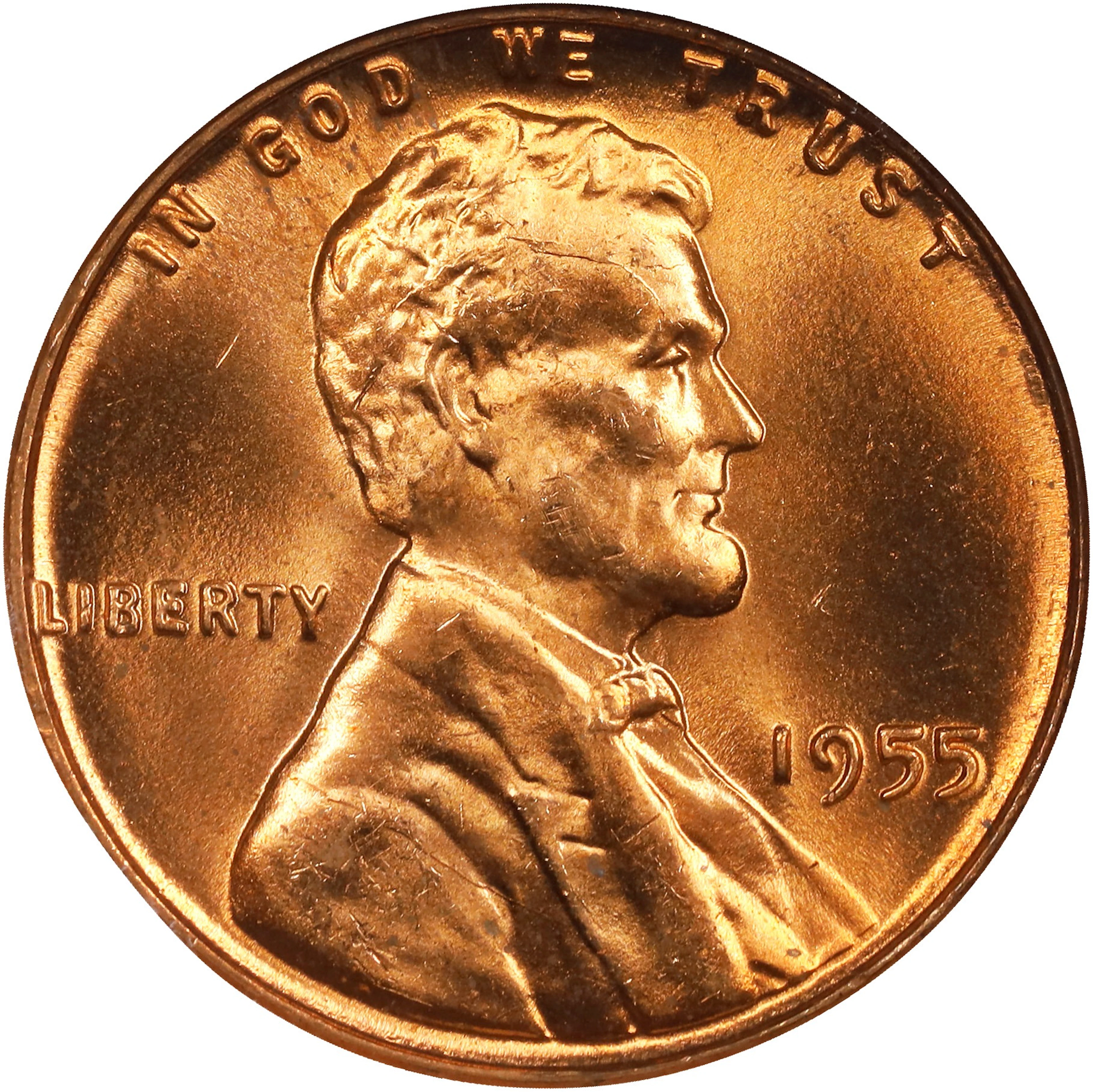 1955 Lincoln Cent. MS-67 RD (NGC).