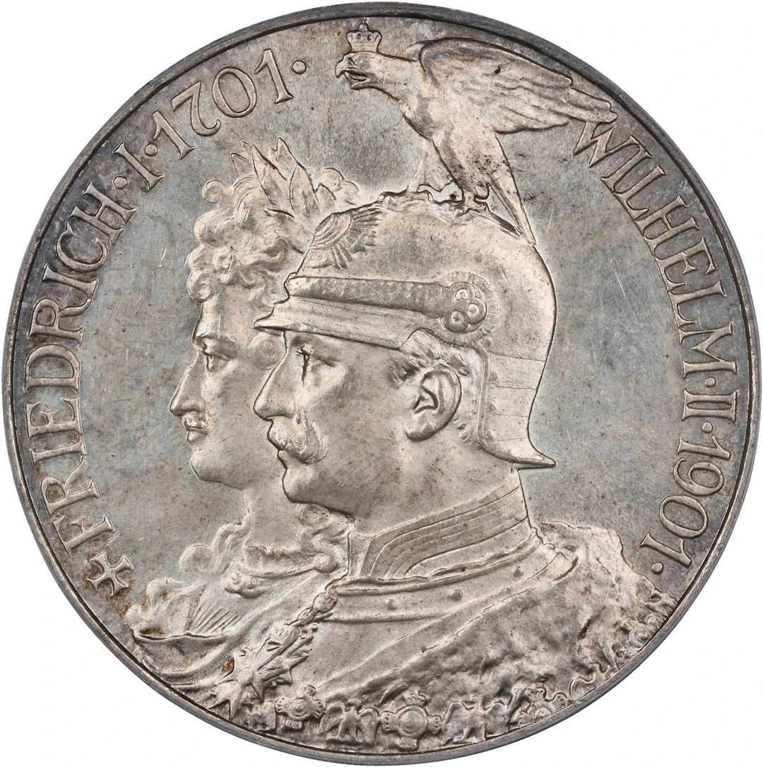 GERMANY. Prussia. 5 Mark, 1901. Berlin Mint. Wilhelm II. PCGS MS-62.