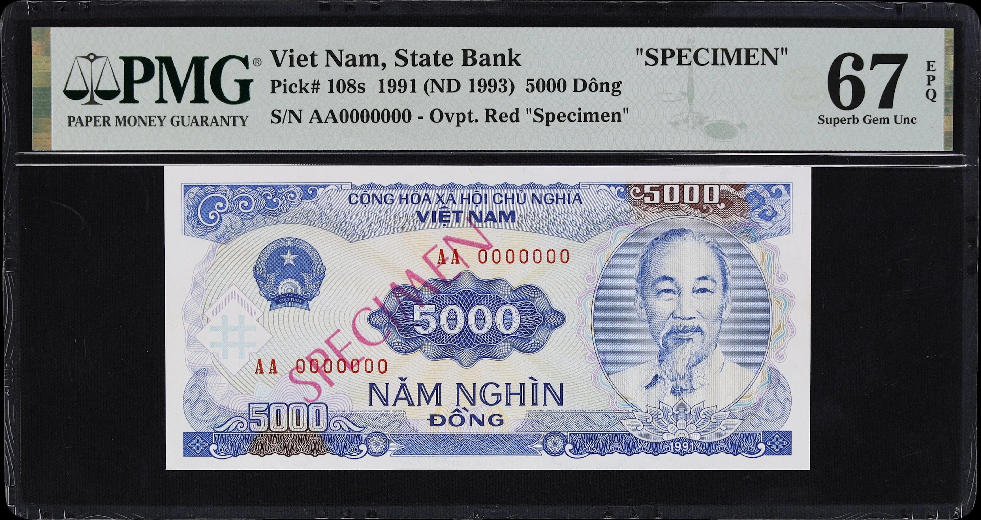 VIETNAM. State Bank of Vietnam. 5000 Dong, 1991 (ND 1993). P-108s.