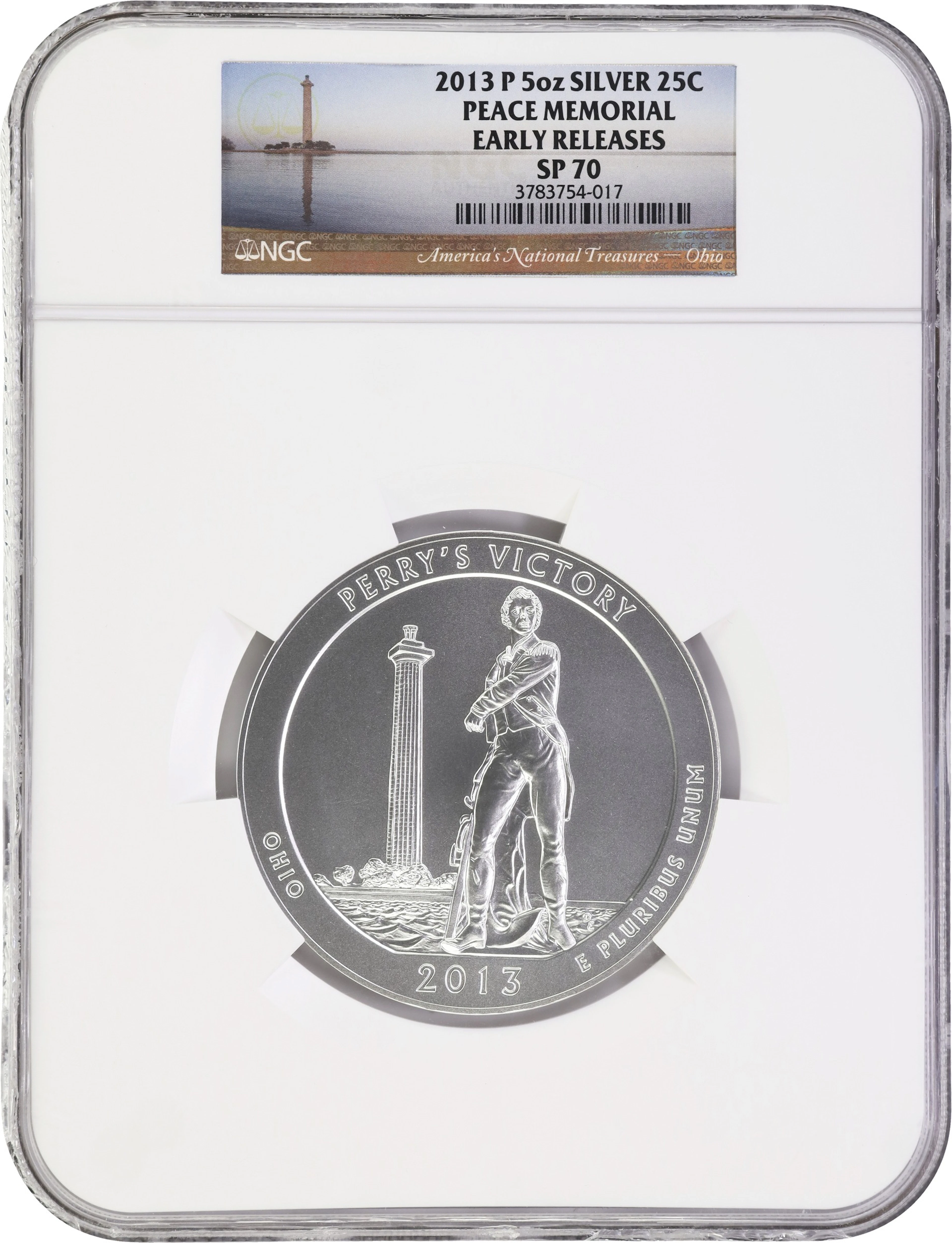 (5 oz, 155.52 g ASW). 2013-P Peace Memorial America the Beautiful