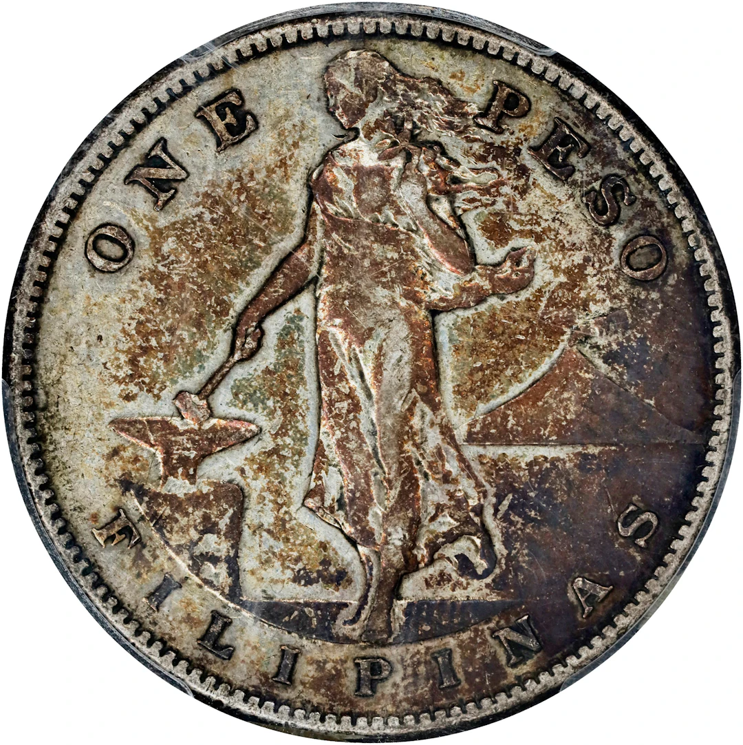 PHILIPPINES. Peso, 1907-S. San Francisco Mint. PCGS Genuine--Tooled