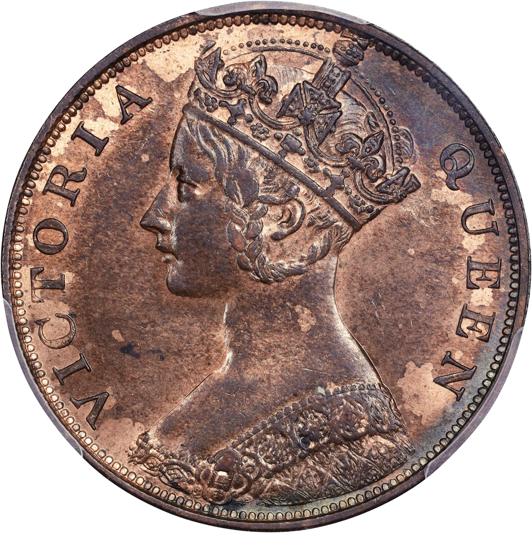 (t) HONG KONG (SAR). Cent, 1866. Birmingham (Heaton) Mint. Victoria.