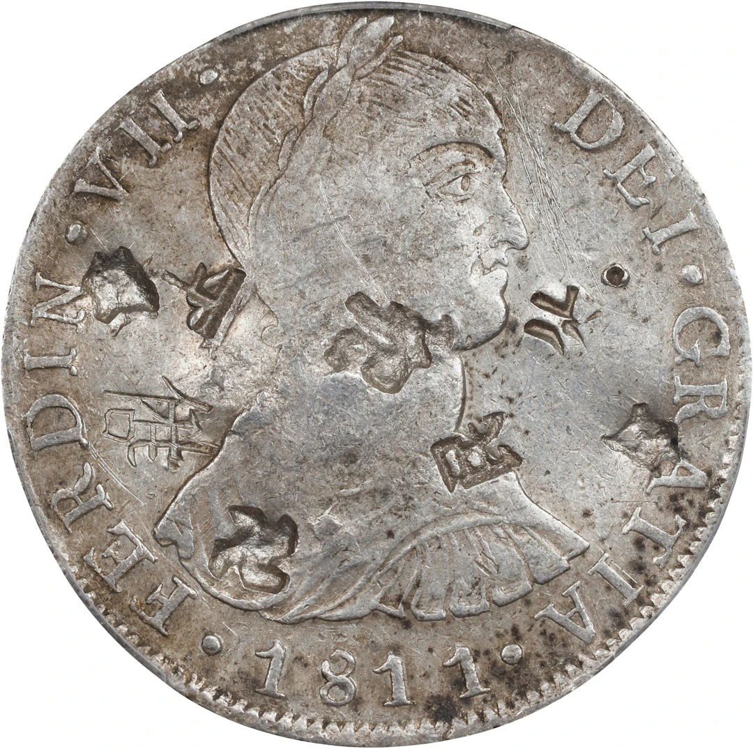 PERU. 8 Reales, 1811-LIMAE JP. Lima Mint. Ferdinand VII. PCGS Genuine--Tooled