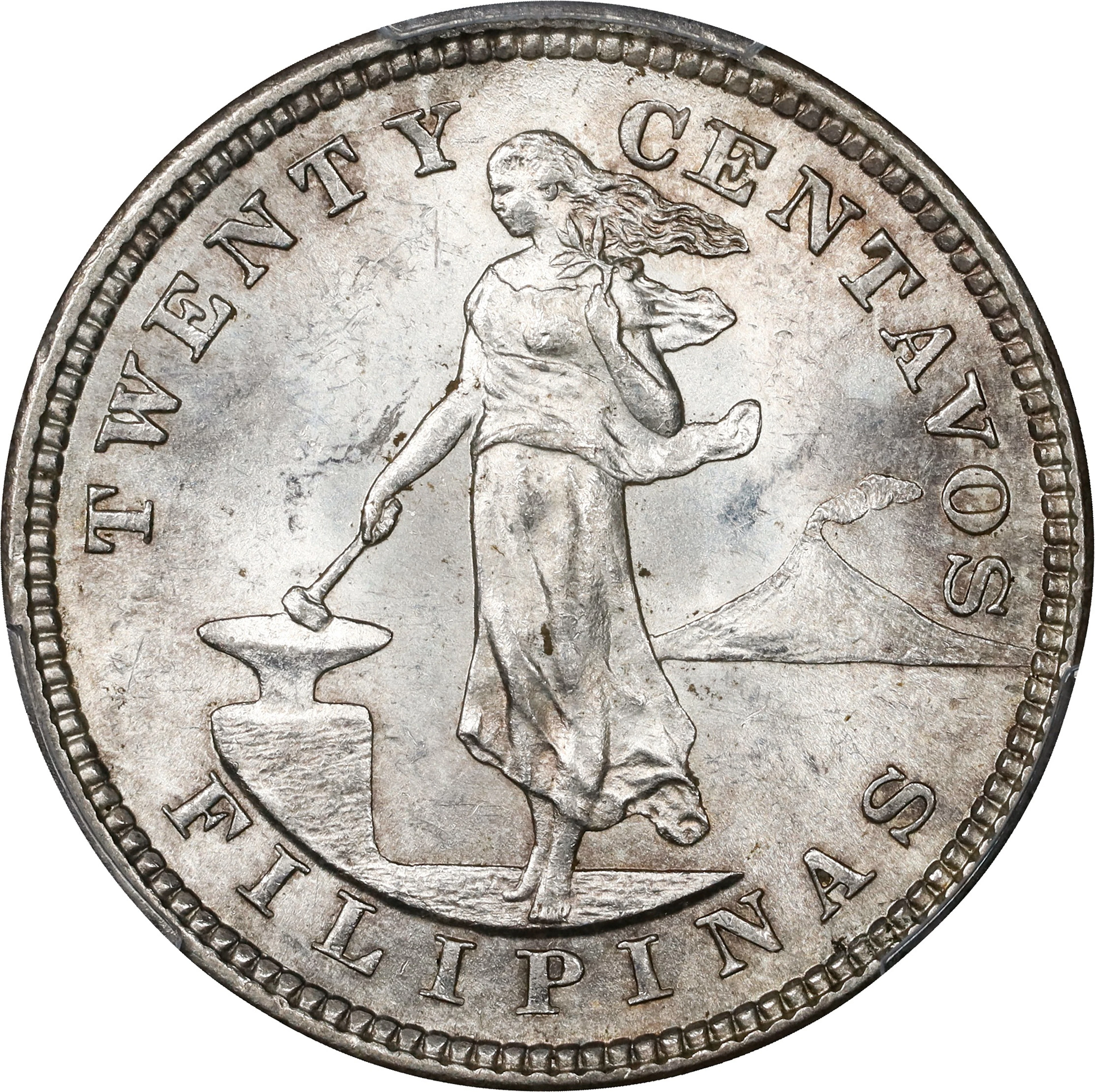 PHILIPPINES. 20 Centavos, 1904. San Francisco Mint. PCGS MS-64.