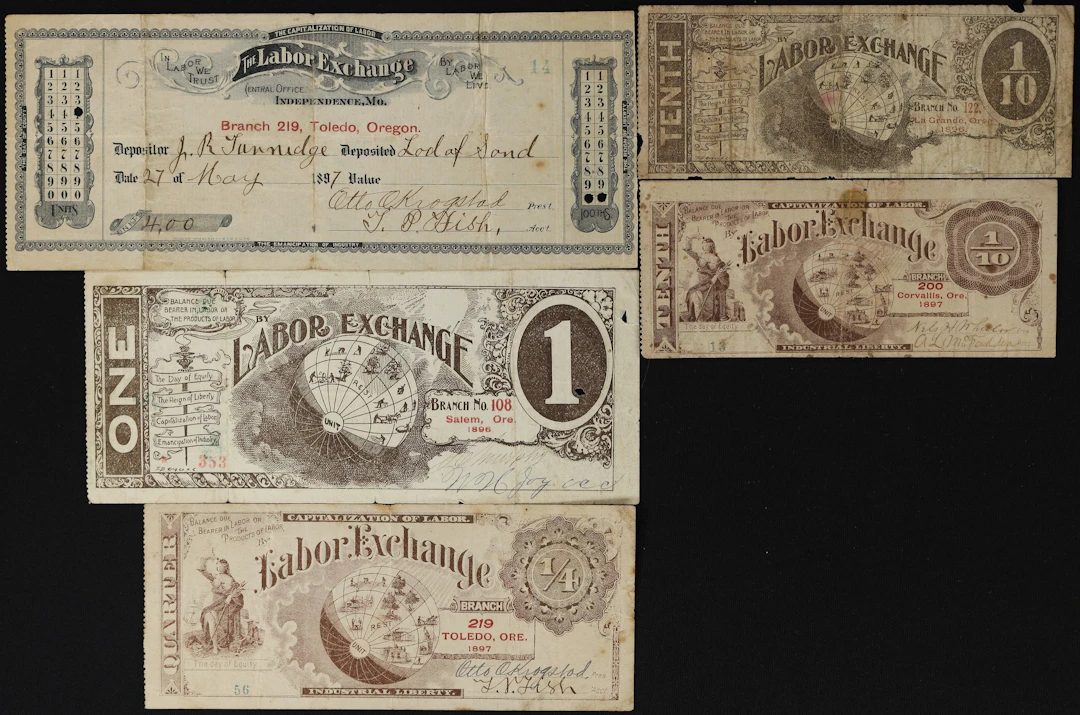 Lot of (5) Corvallis, La Grande, Toledo & Salem, Oregon. Labor Exchange.