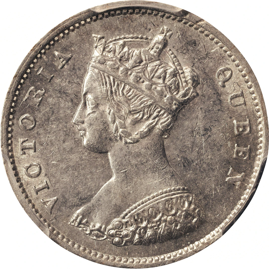 (t) HONG KONG (SAR). 10 Cents, 1865. London Mint. Victoria. PCGS AU-58.