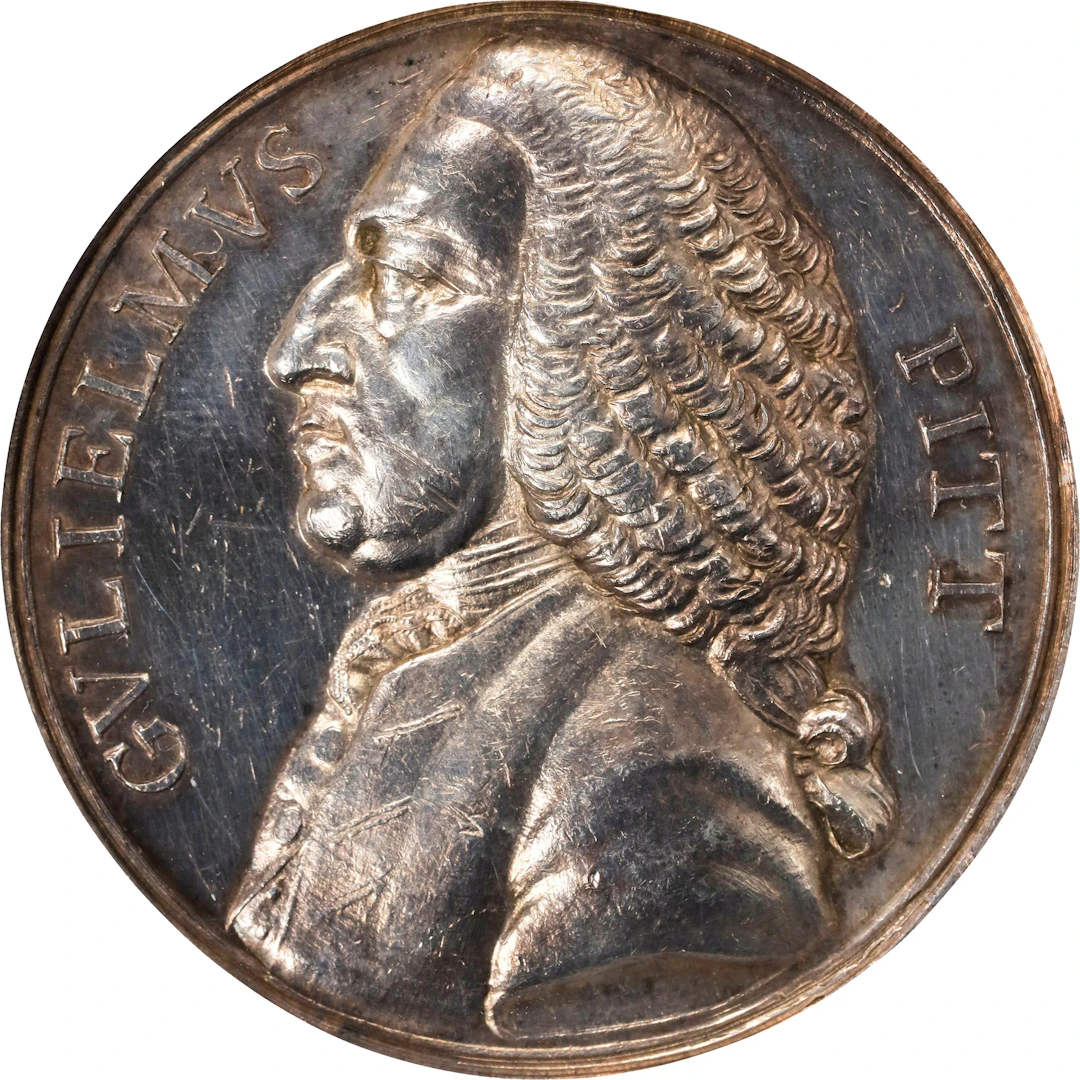 Undated (1863) William Pitt Medal. Betts-515. Silver. Unc Details--Repaired