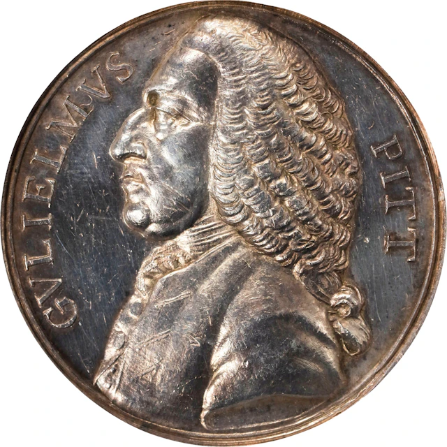 Undated (1863) William Pitt Medal. Betts-515. Silver. Unc Details--Repaired