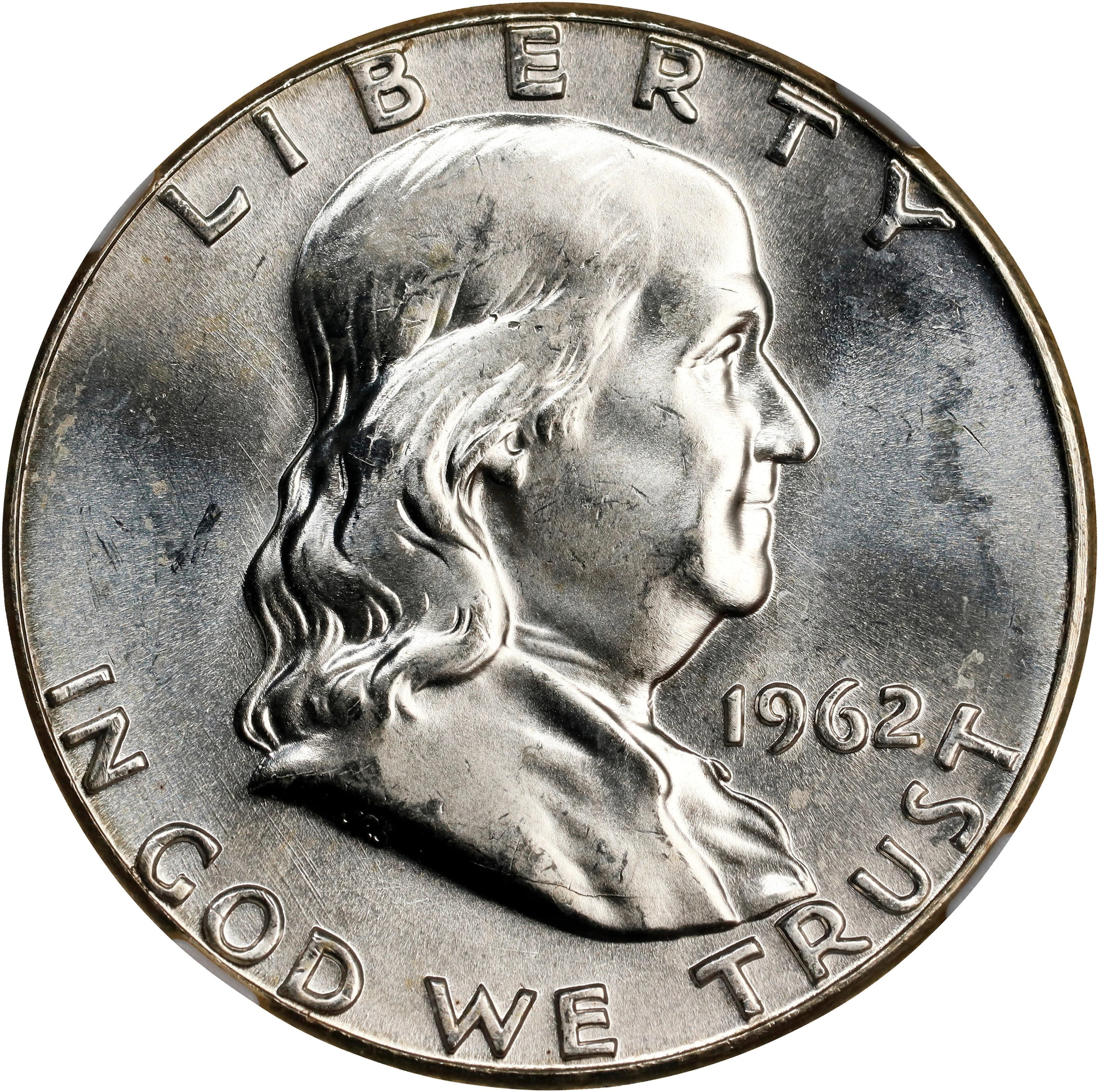 1962 Franklin Half Dollar. MS-65 FBL (NGC).