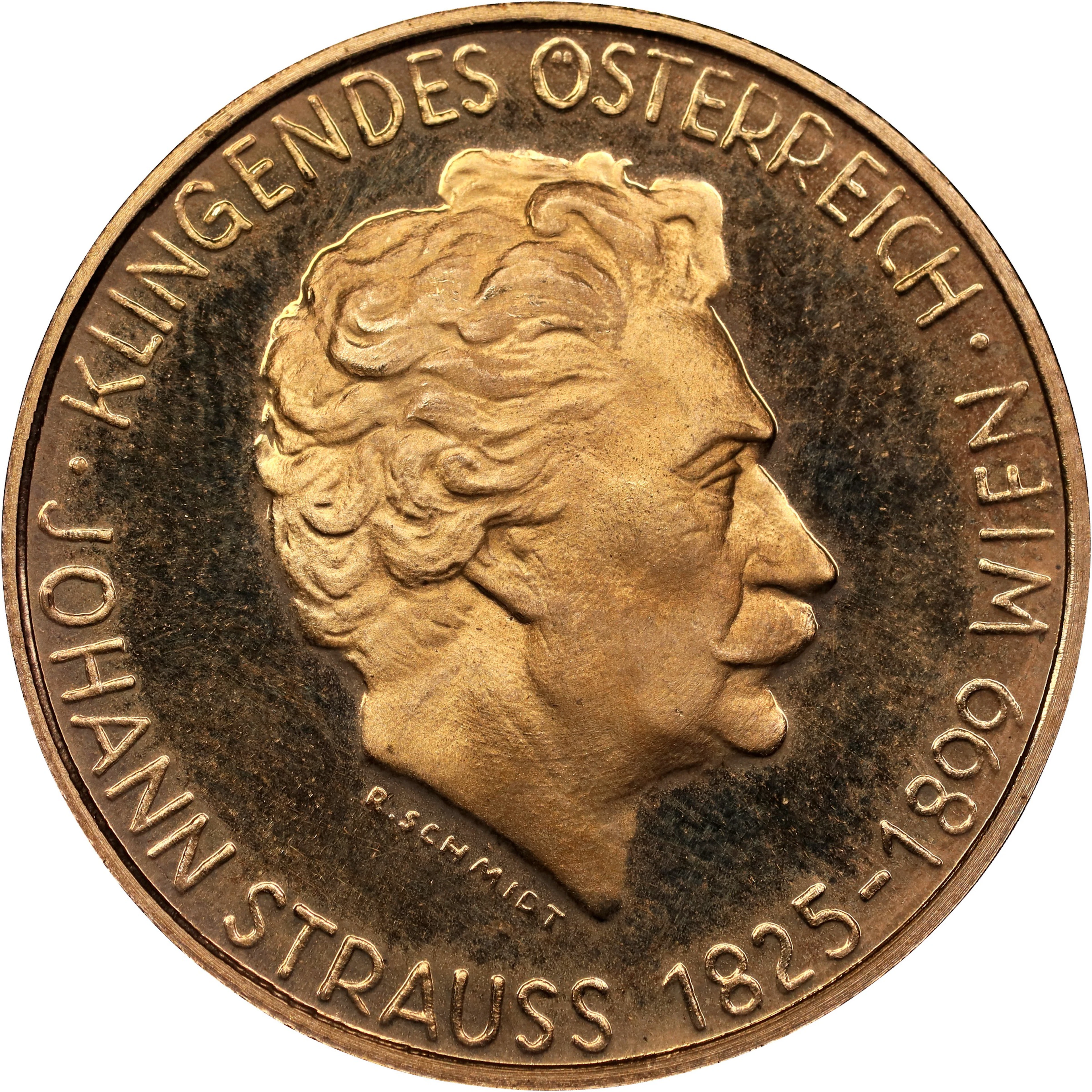 (0.145 oz, 4.5 g AGW). Austria. 1963 Sounds of Austria Johann Strauss