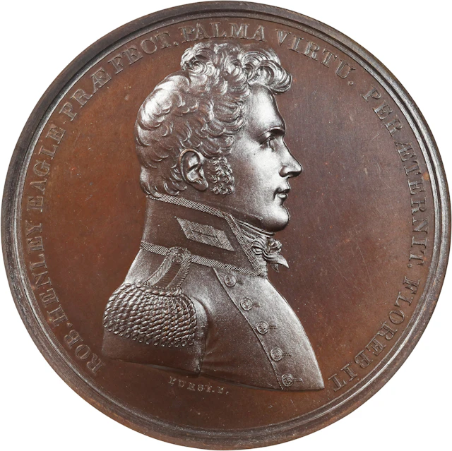 "1814" Lieutenant Robert Henley, Battle of Lake Champlain Naval Medal.