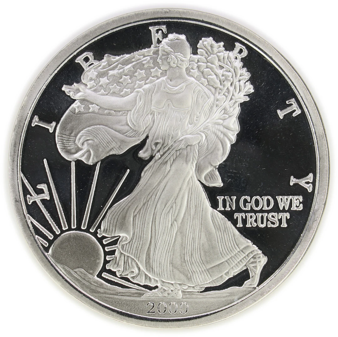 (12 oz, 373.248 g ASW). 2000 Walking Liberty 12 oz Silver Round.