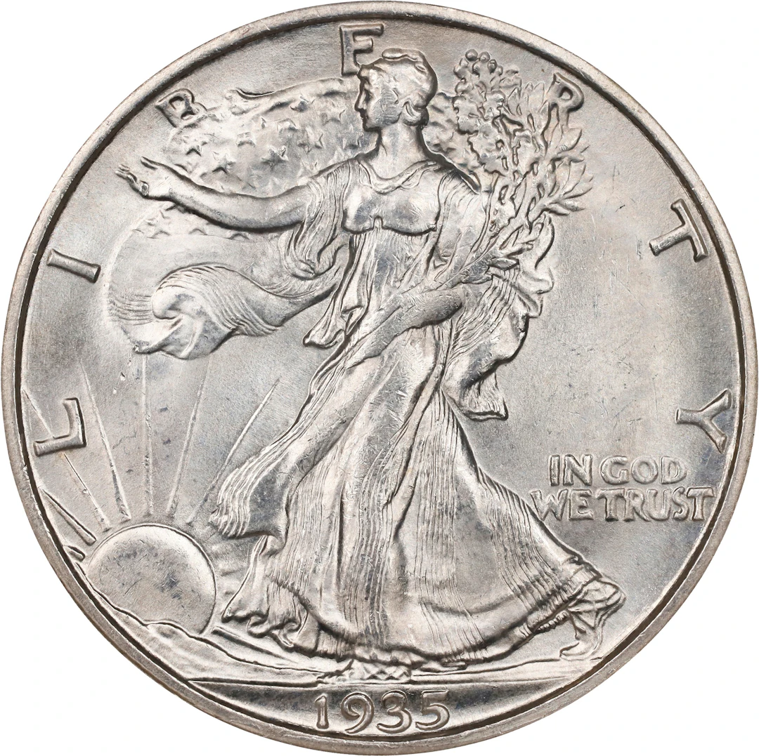 1935-S Walking Liberty Half Dollar. MS-65 (NGC).