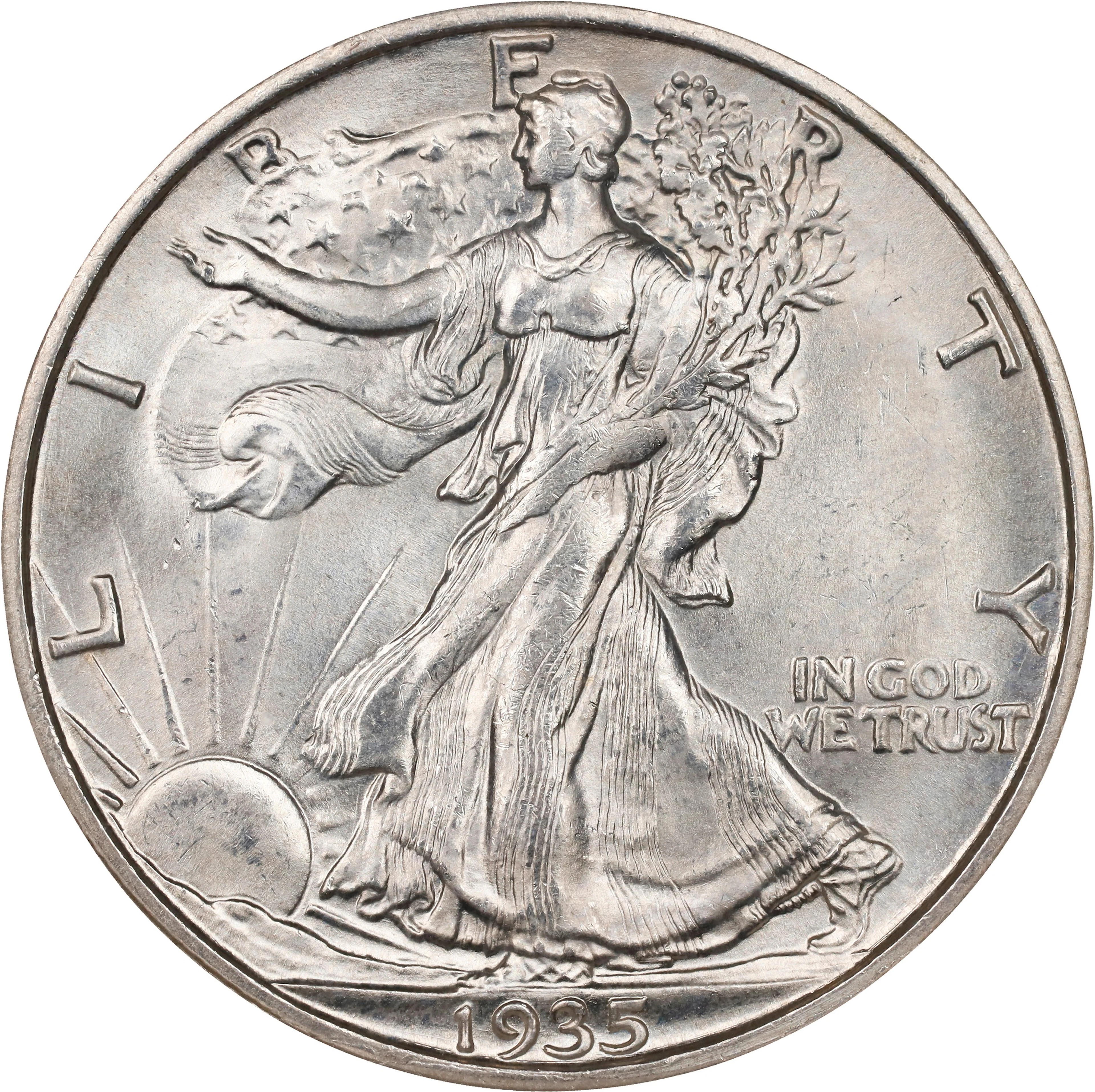 1935-S Walking Liberty Half Dollar. MS-65 (NGC).