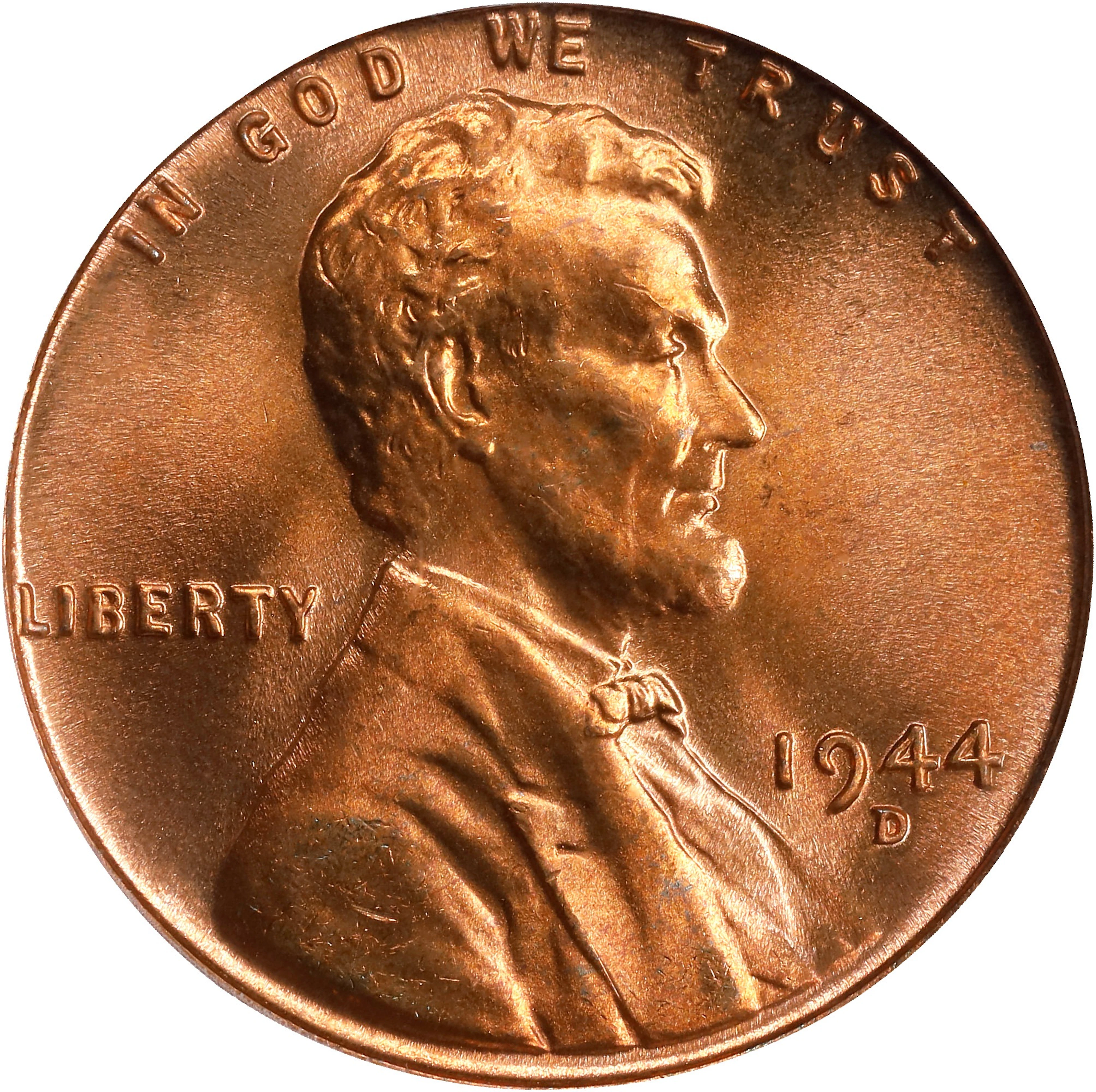 1944-D Lincoln Cent. MS-67 RD (PCGS). CAC. OGH Generation 3.0.