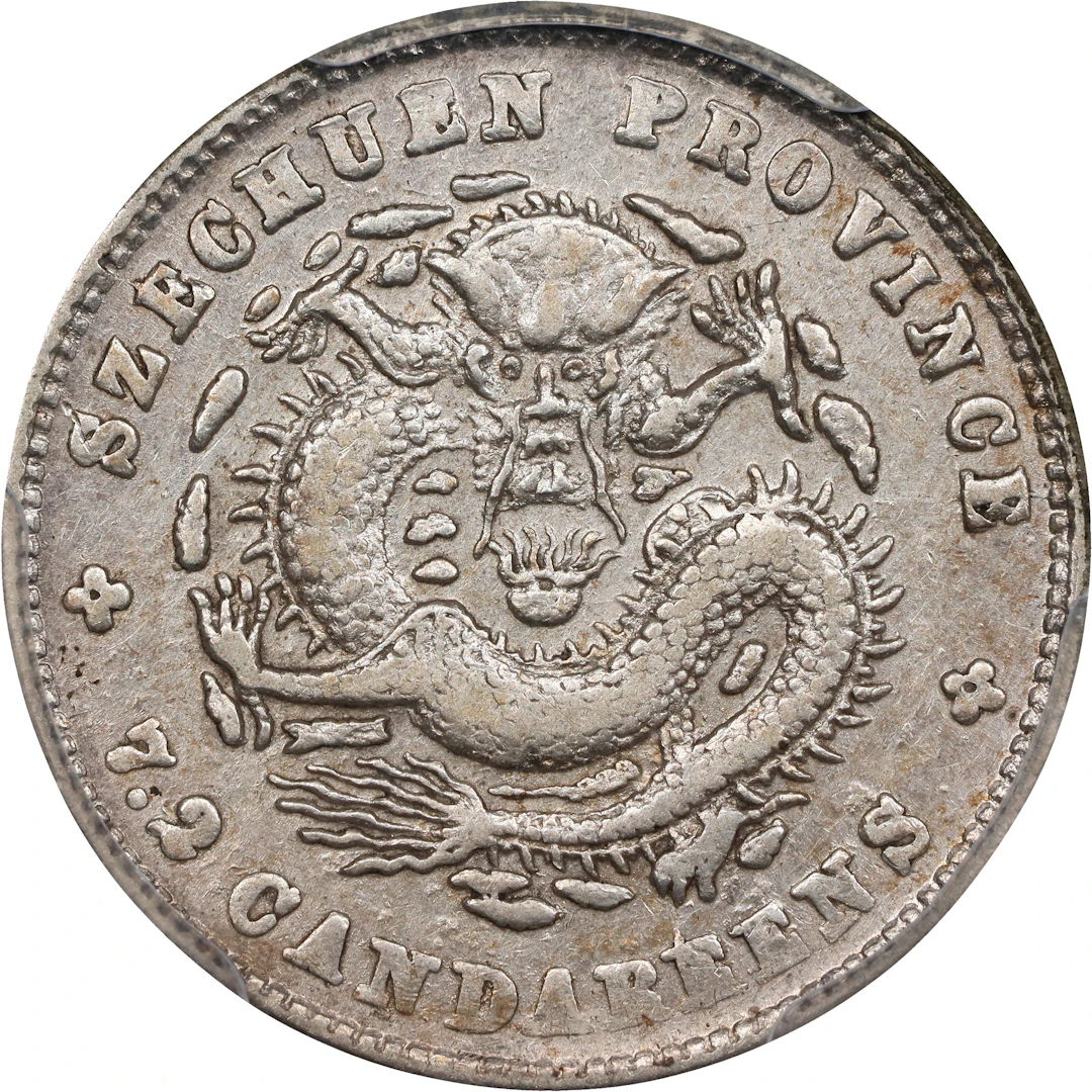 (t) CHINA. Szechuan. 7.2 Candareens (10 Cents), ND (1909-11). Chengdu